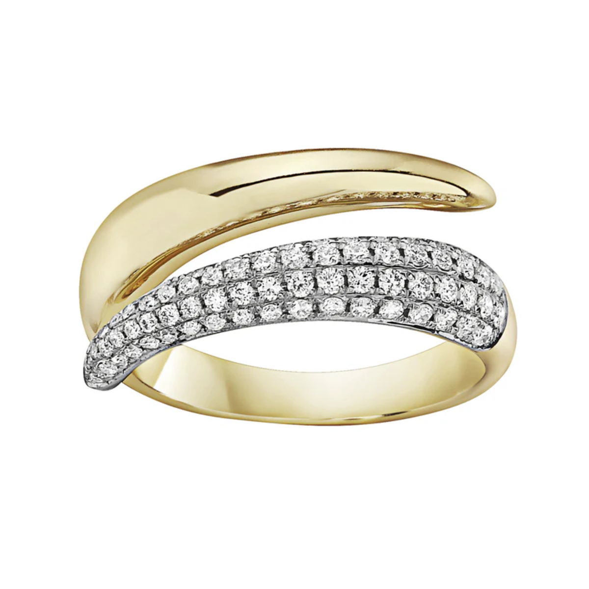 Open Wrapped Diamond Band