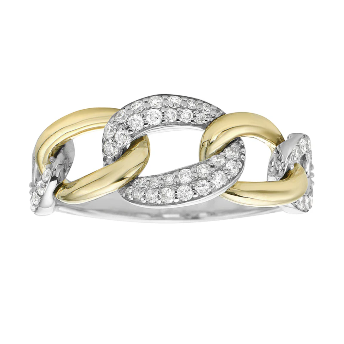 Diamond Curb Link Ring