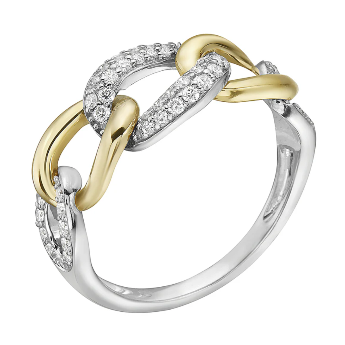 Diamond Curb Link Ring