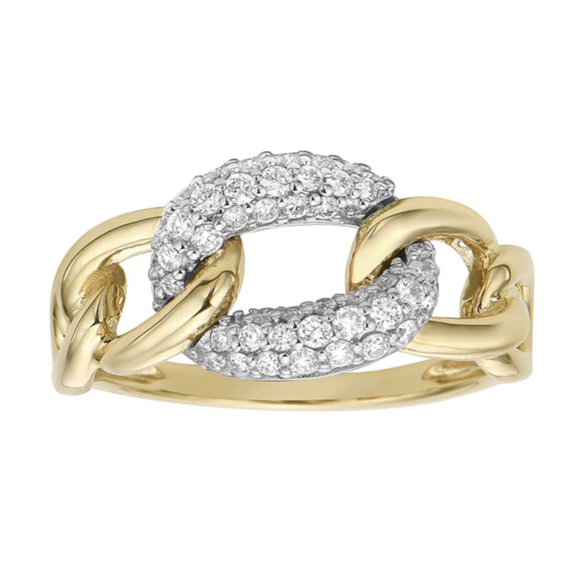 Diamond Curb Link Ring