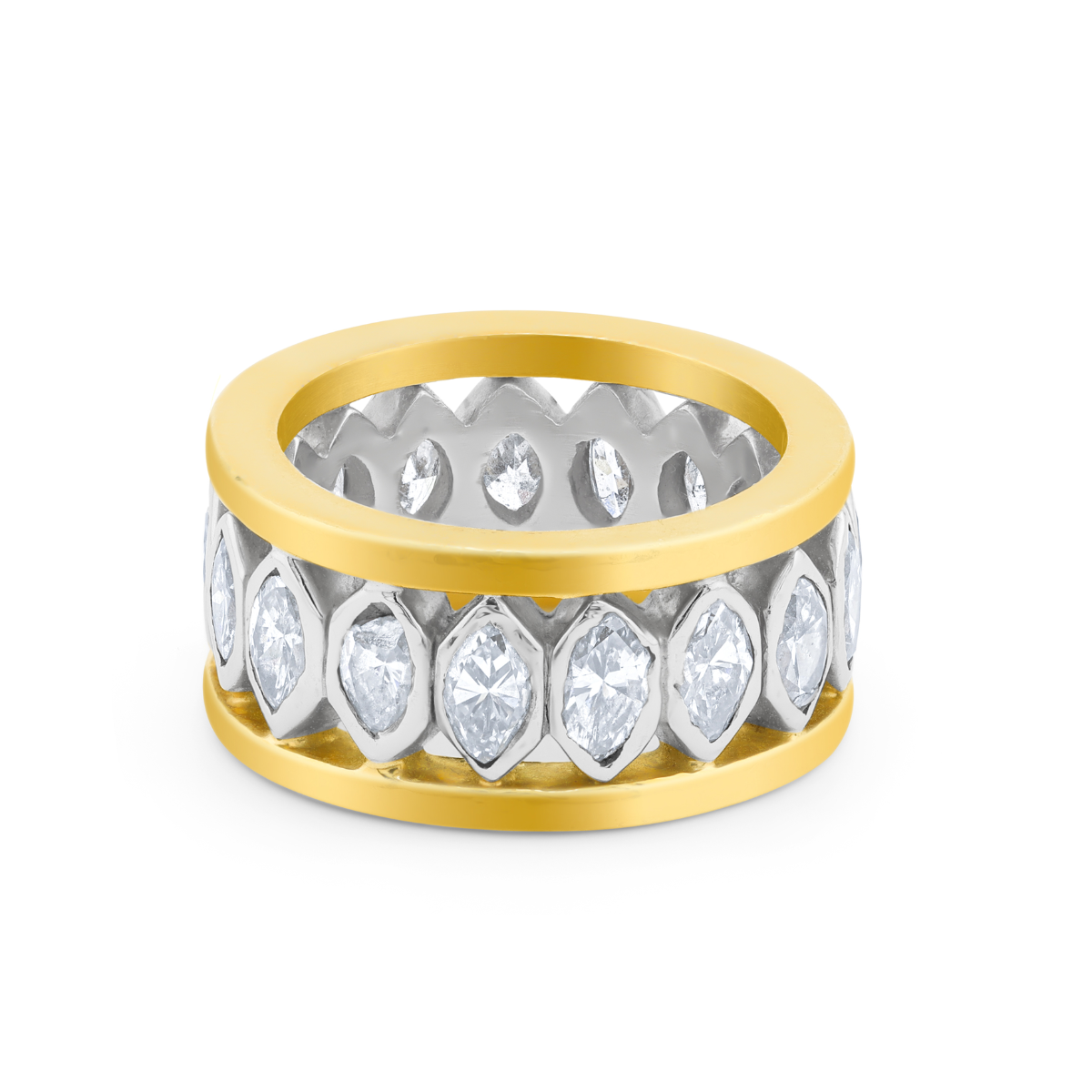 Art Deco Marquise Diamond Bezel Band