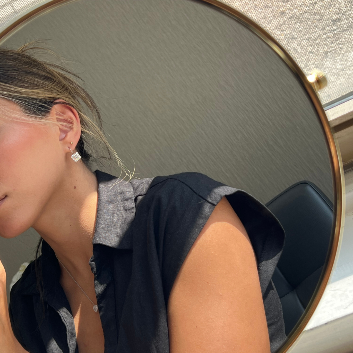 Asscher Cut Diamond Drops Earring lab grown