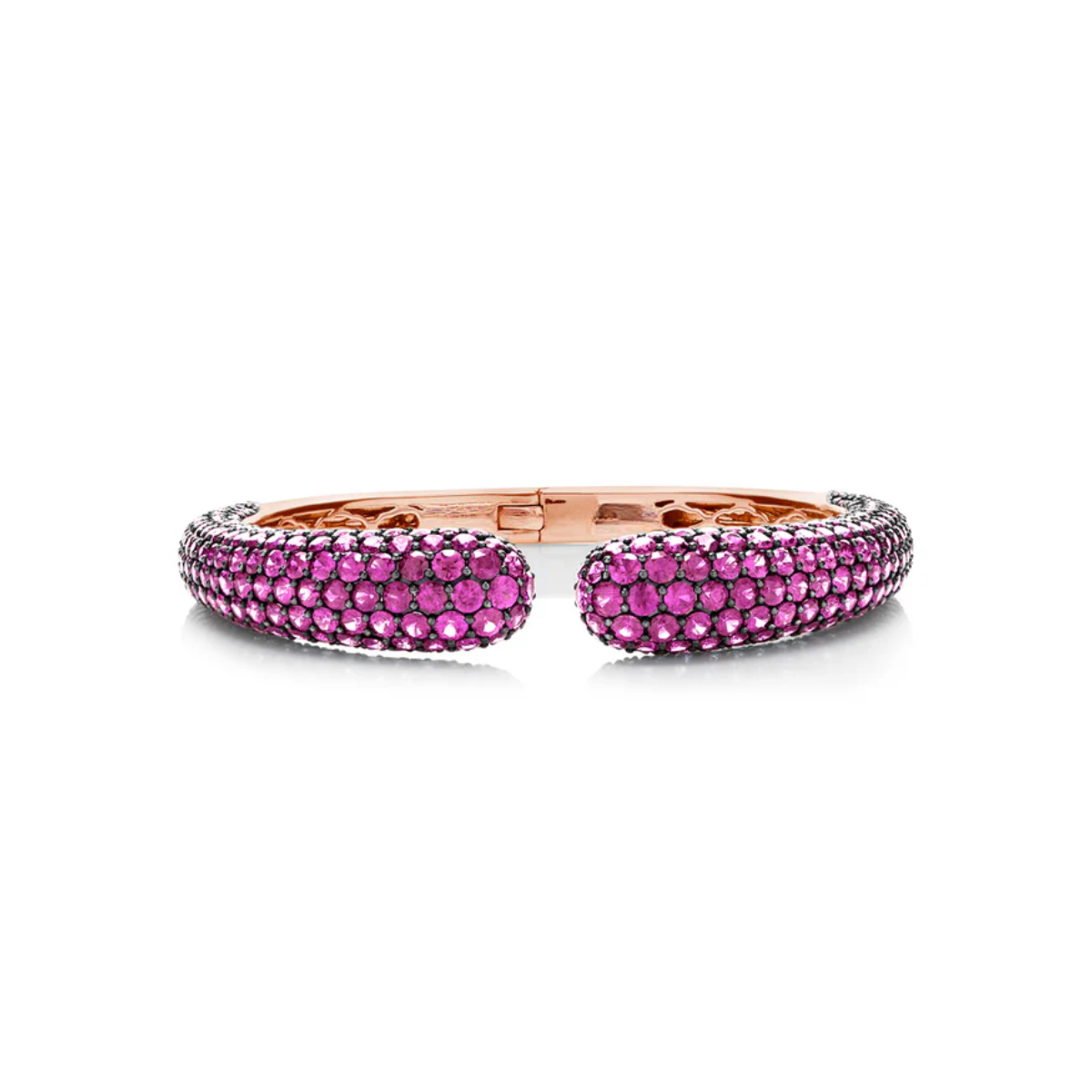 Deep Pink Sapphire Dome Bangle