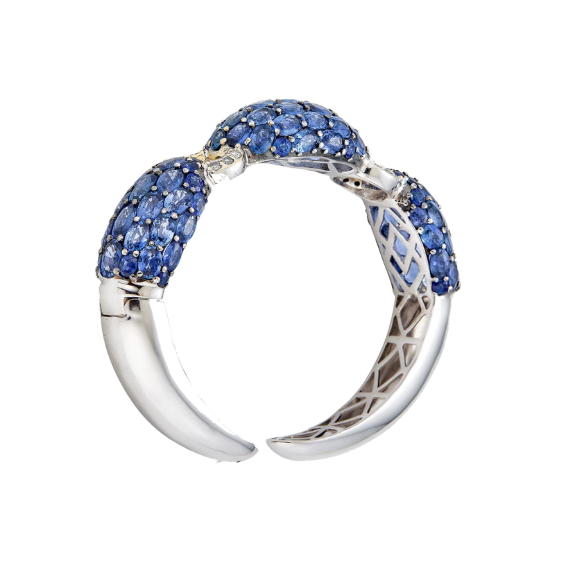 Blue Sapphire Dome Bangle