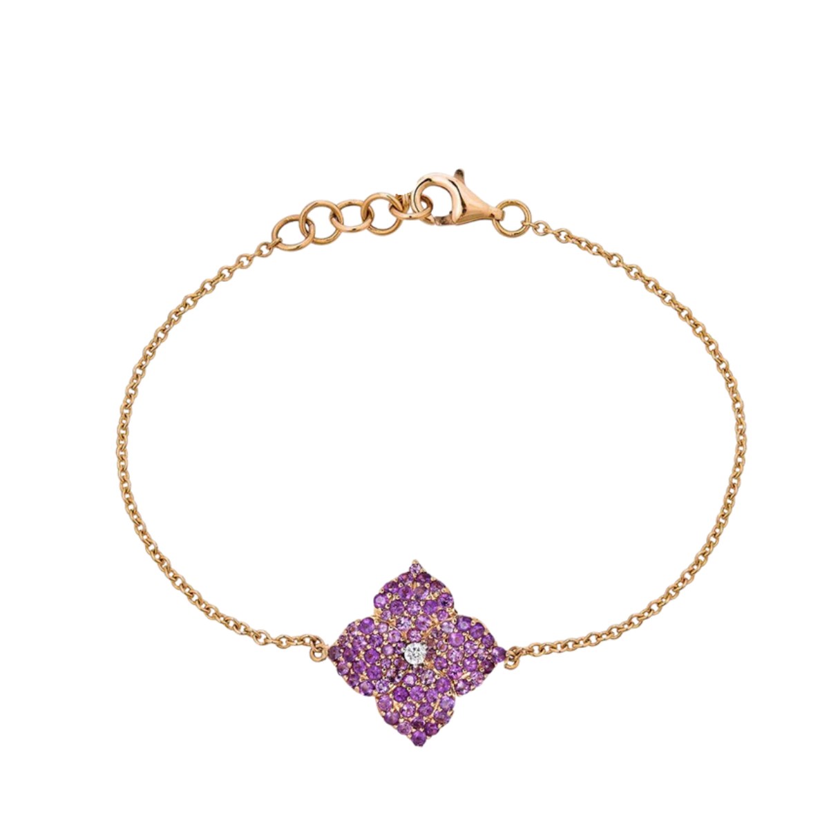 Small Amethyst Fleur Bracelet