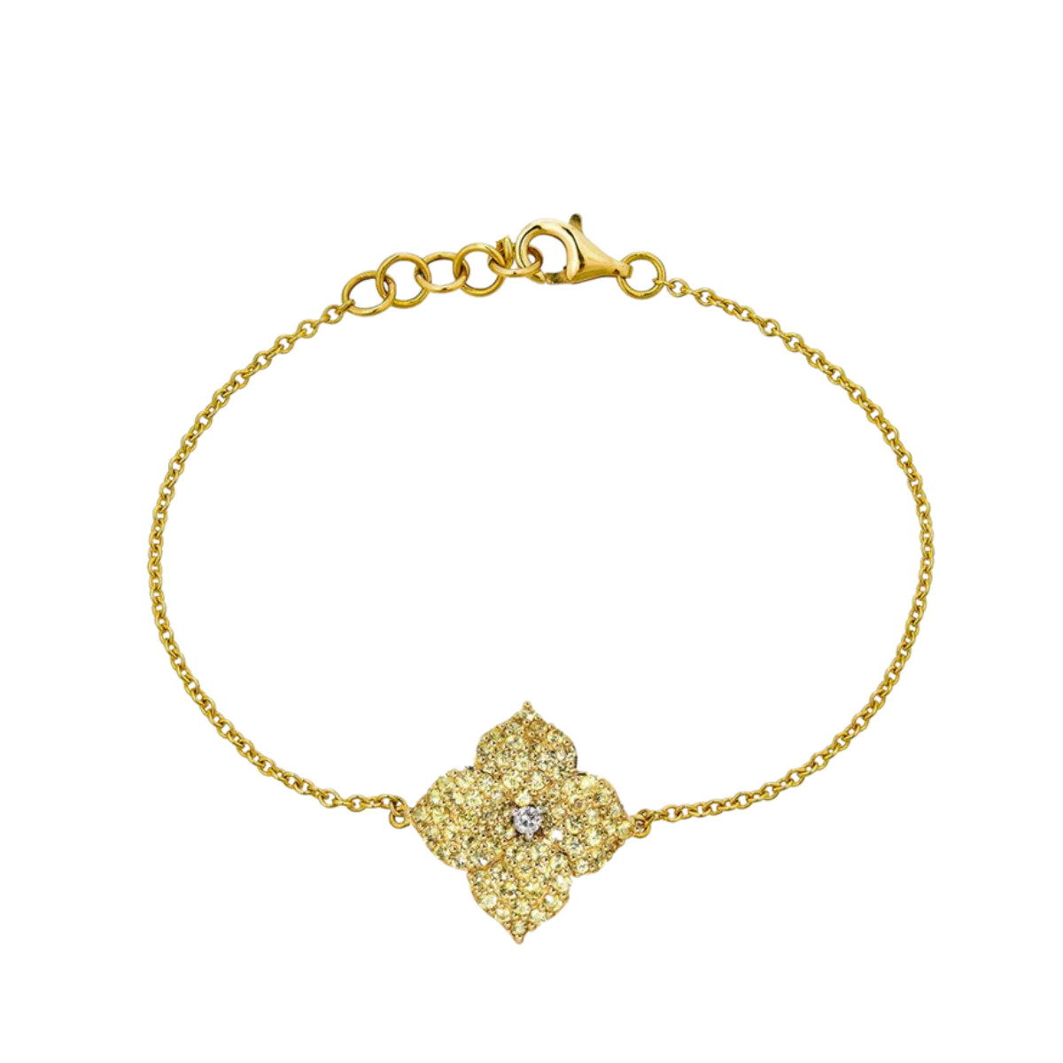 Small Yellow Sapphire Fleur Bracelet