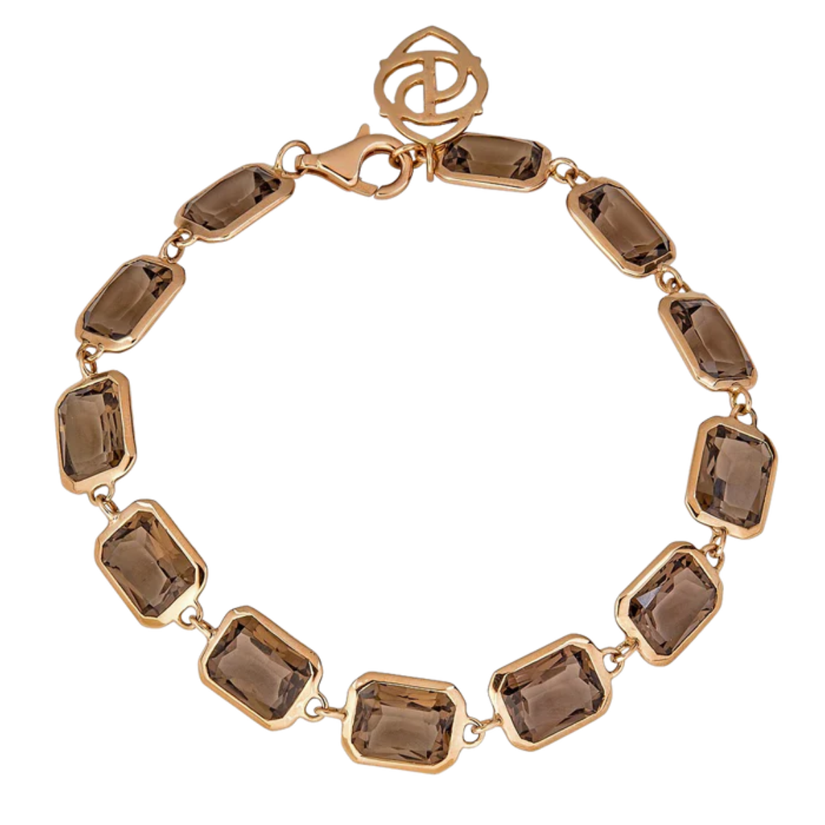 Smokey Quartz Bezel Set Bracelet