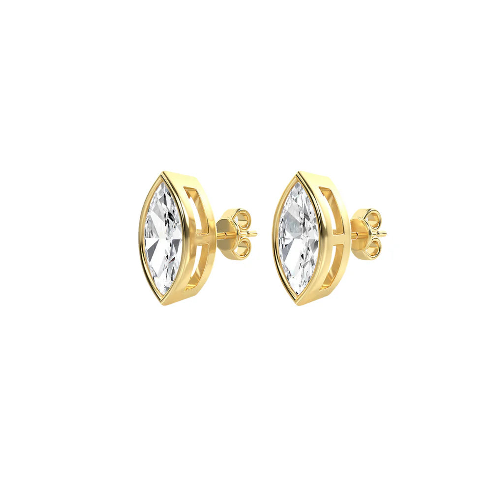 Lab Grown Marquise Diamond Studs