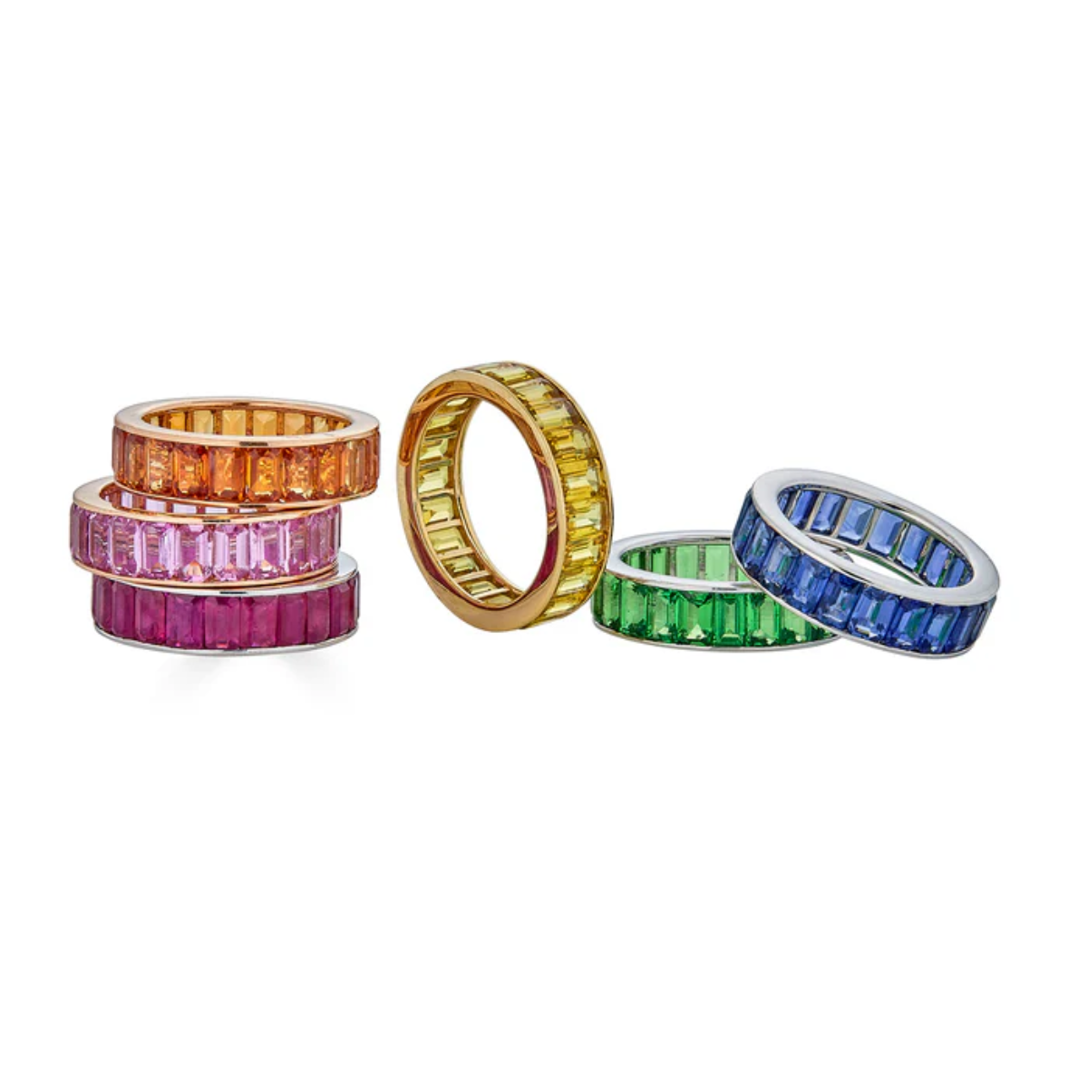 eternity band engagement ring