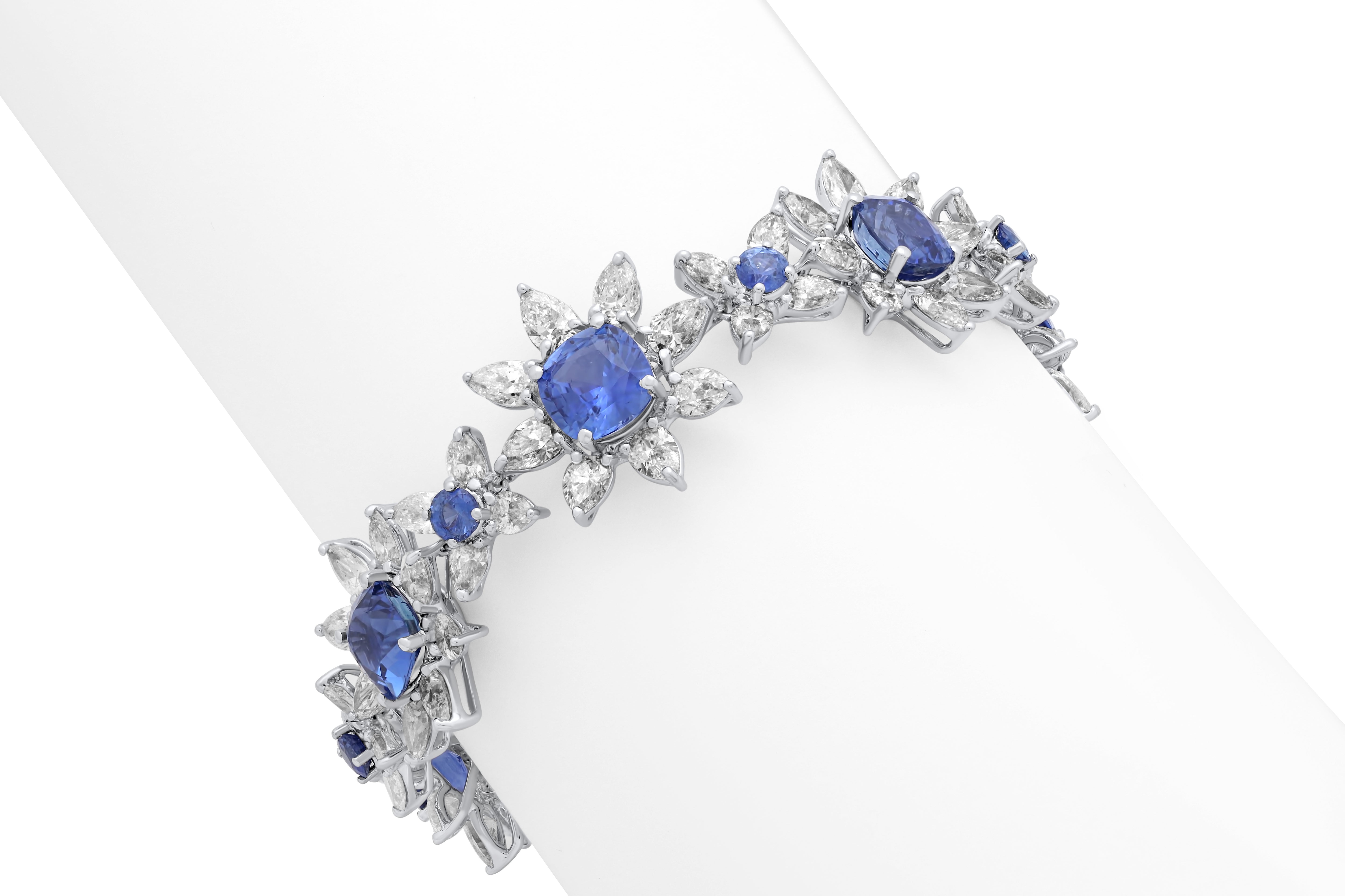 Sapphire Diamond Tennis Bracelet