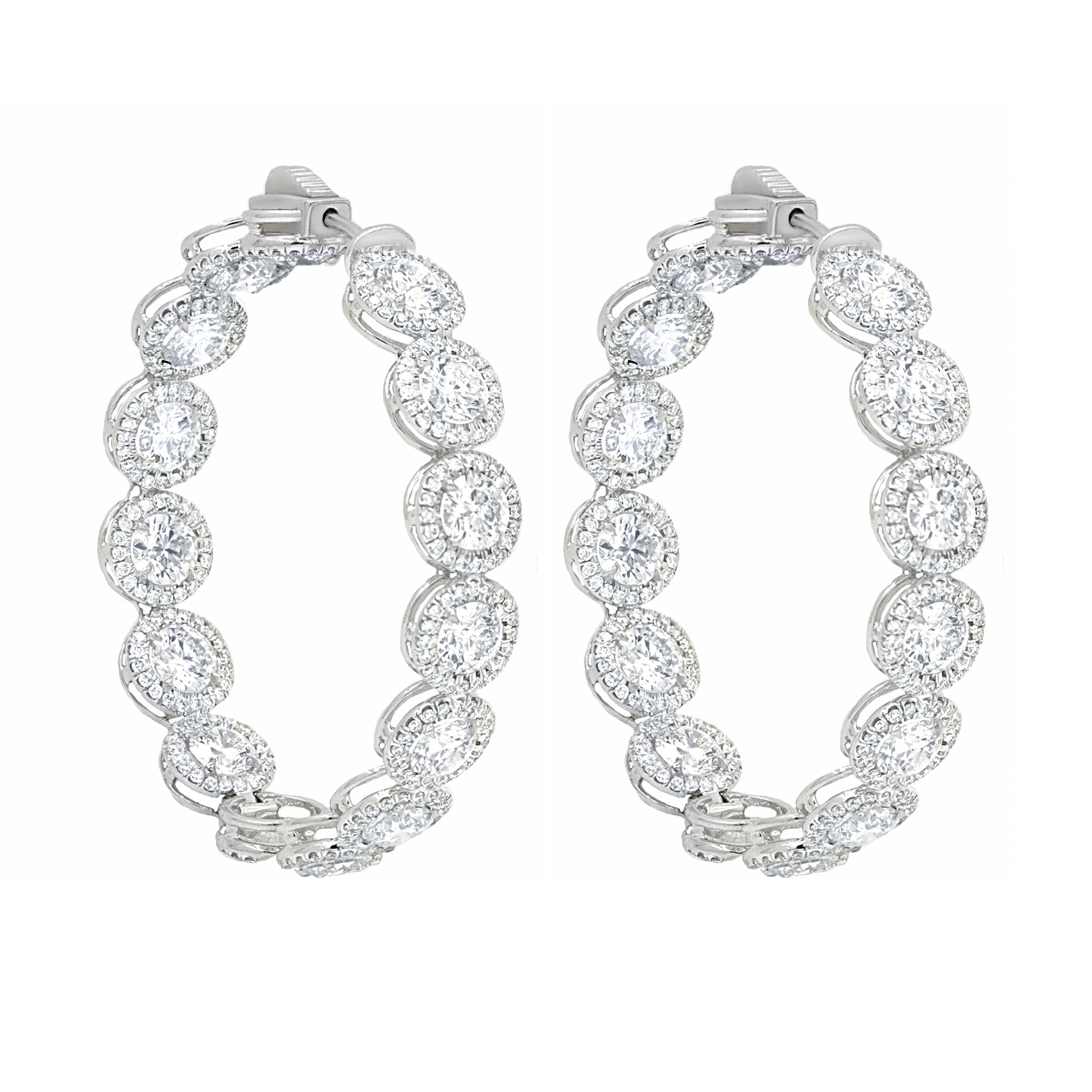 tiffany diamond hoop earrings