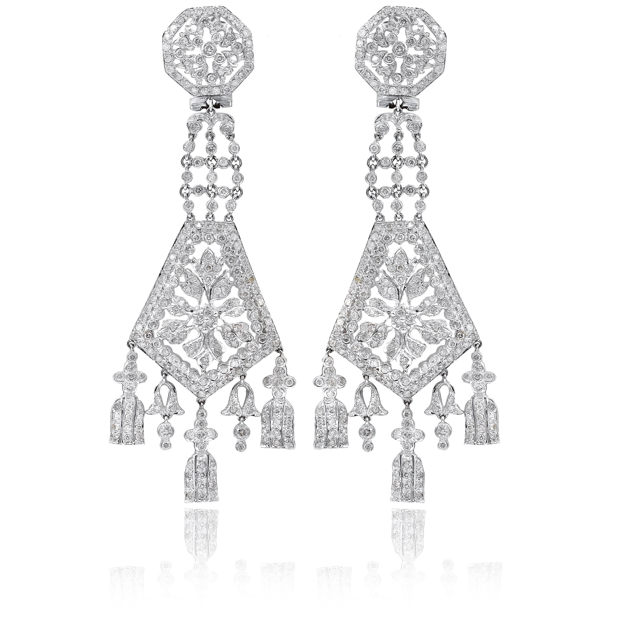 chandelier earrings silver