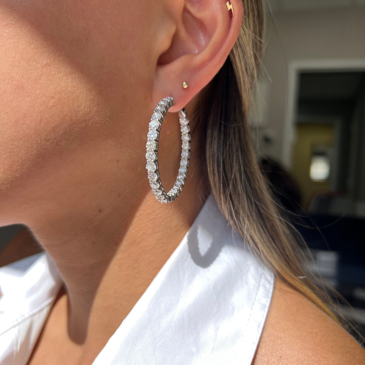 11.20cts Inside-Out Diamond Hoops