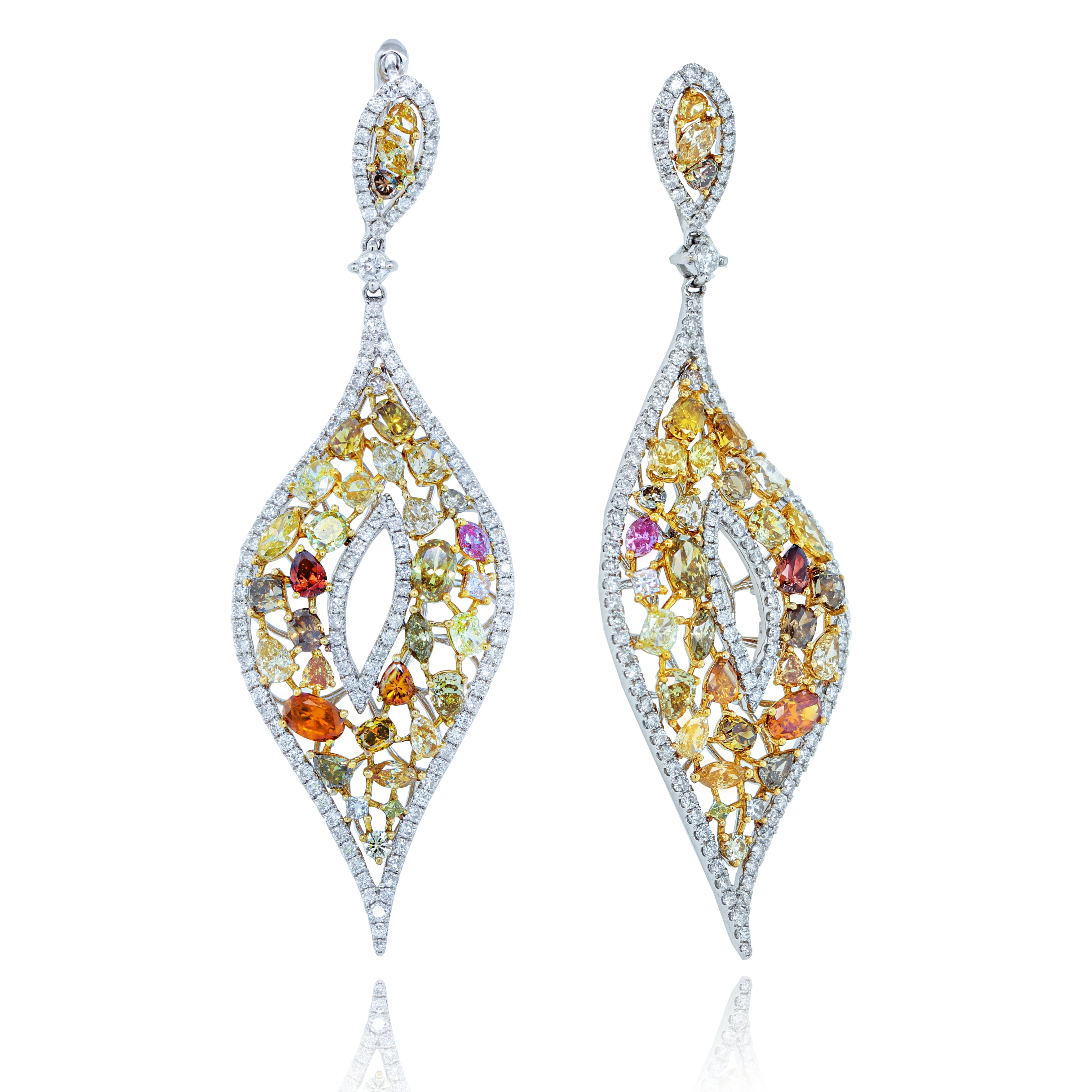 diamond drop earrings yellow gold