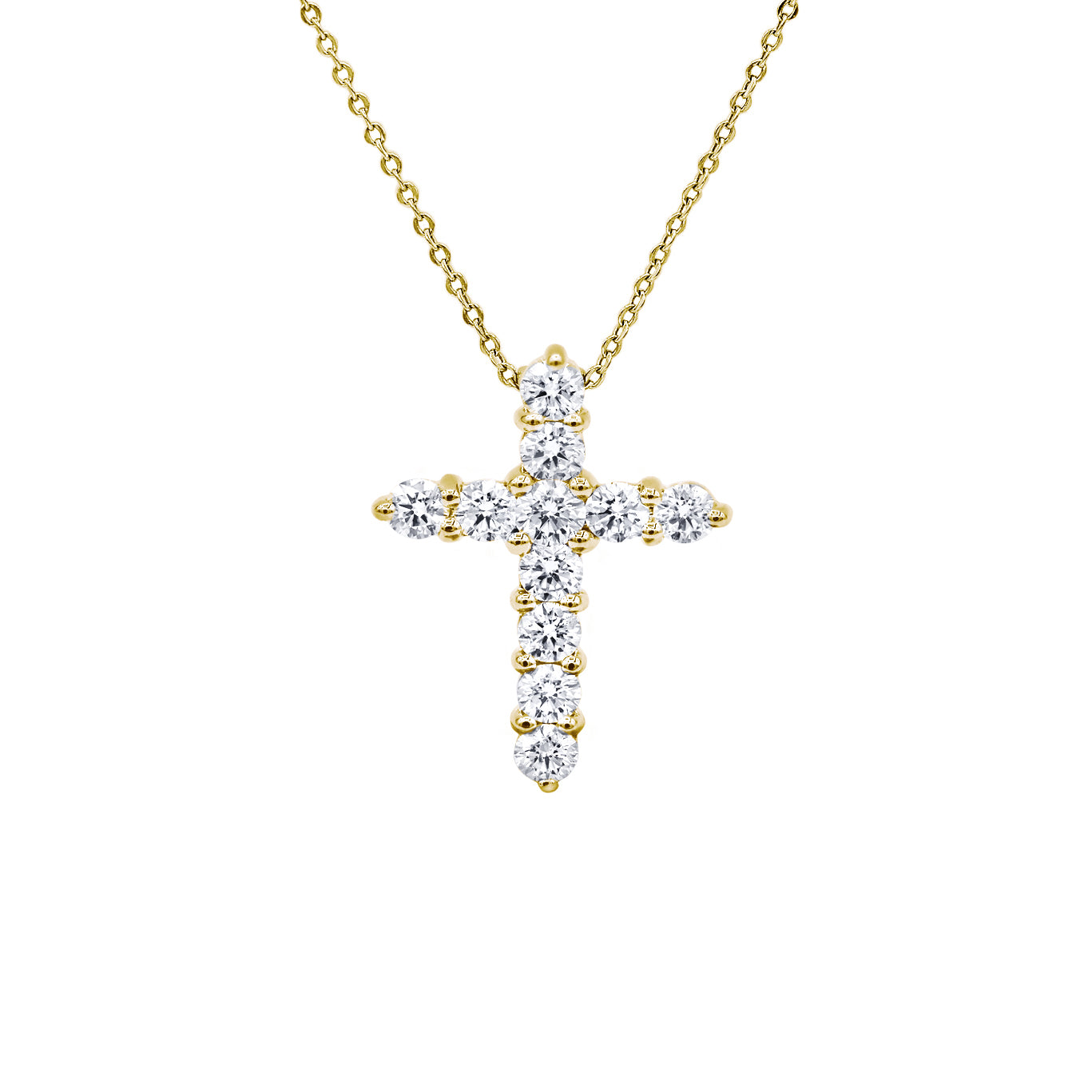 real diamond cross pendant