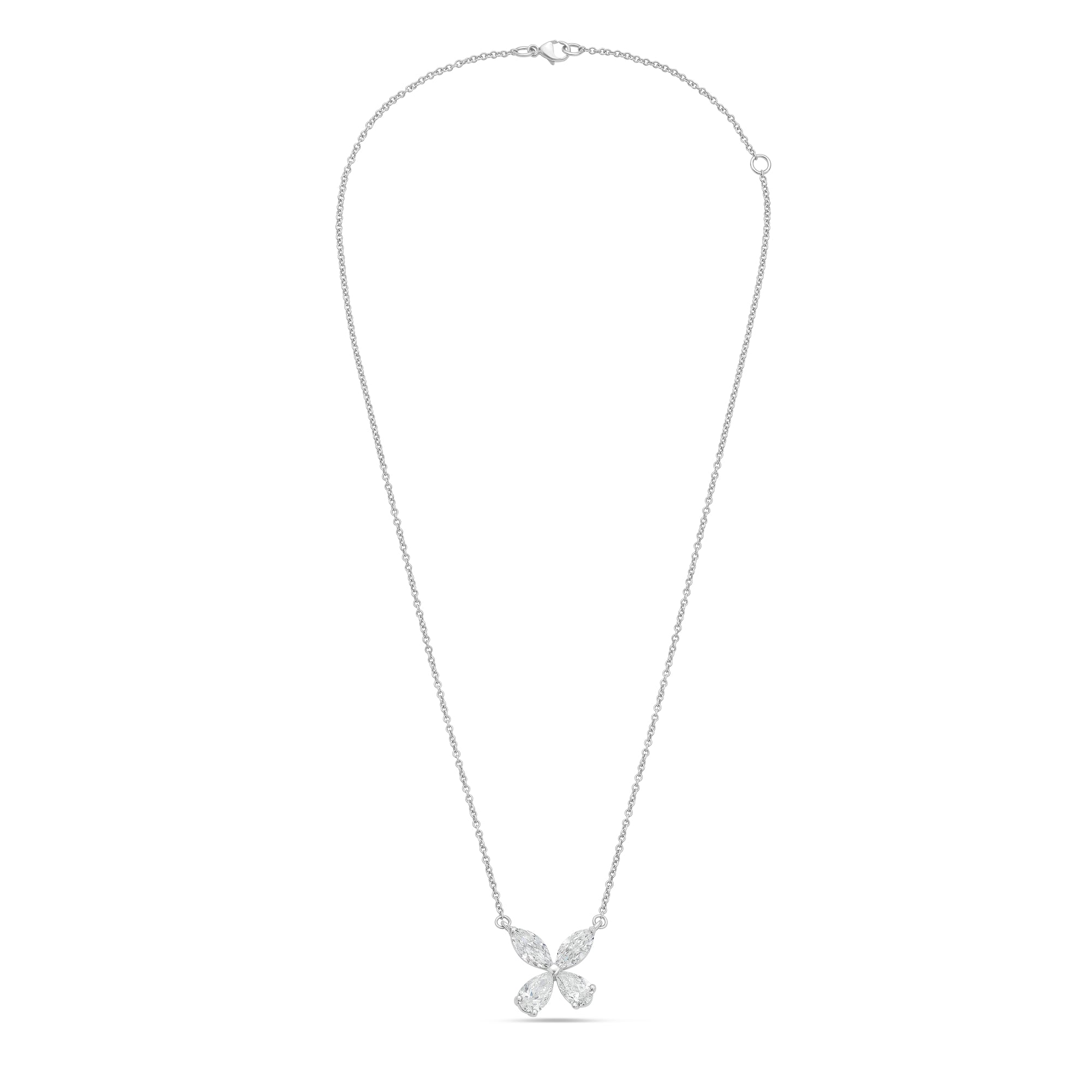 4.07ct Diamond Flower Pendant