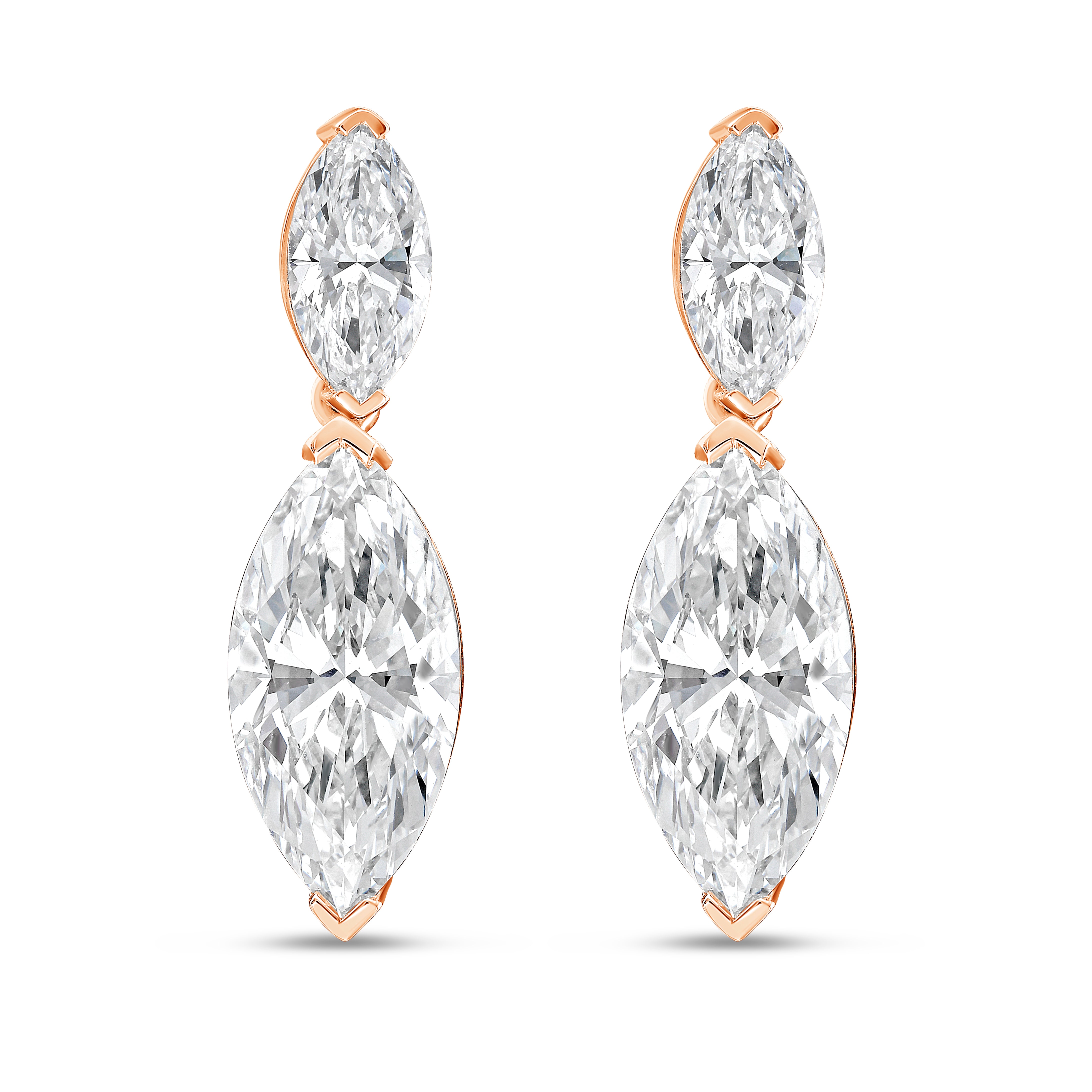 Lab Grown Marquise Drop Earring