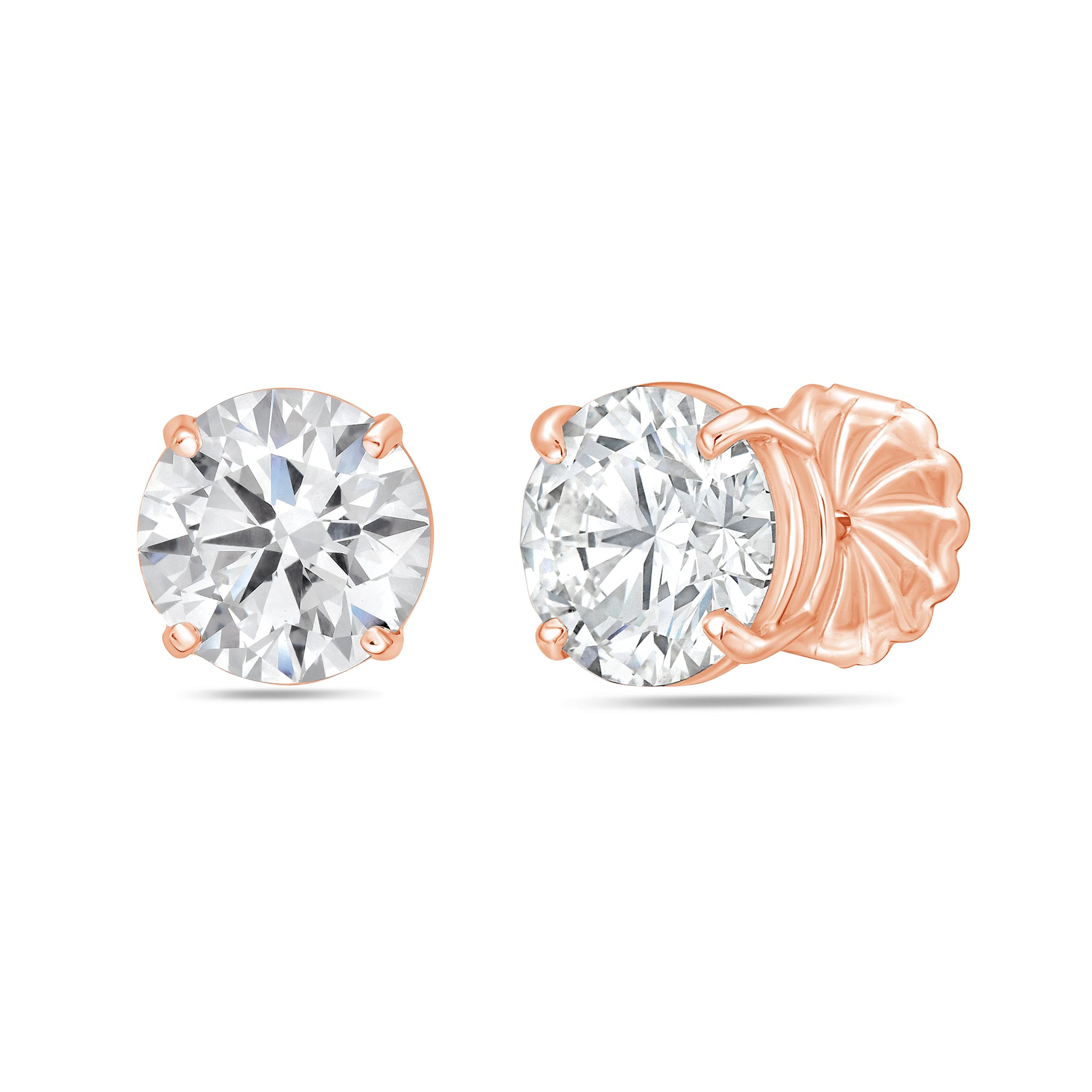 Lab Grown 4 Prong Round Diamond Studs