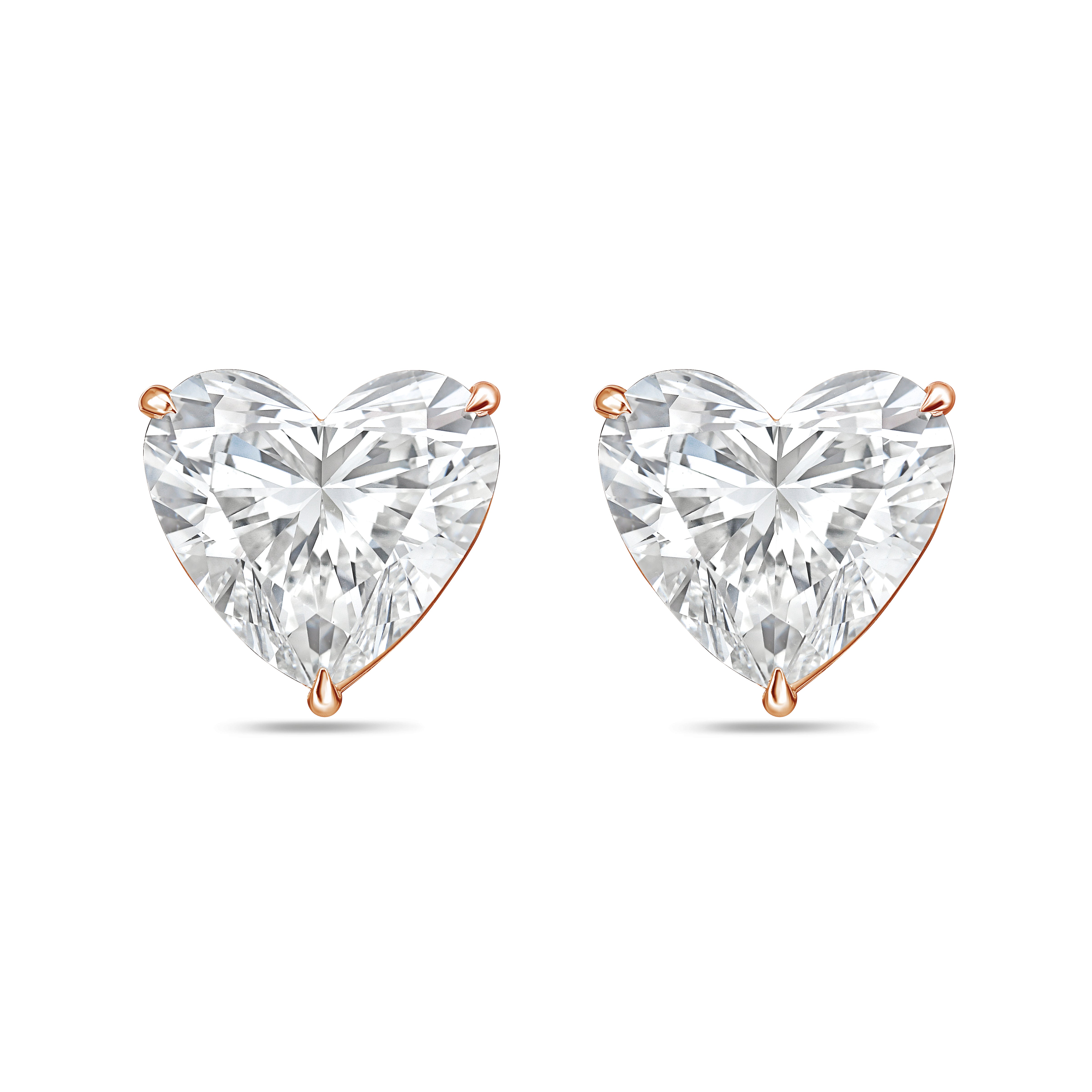 Lab Grown Heart Diamond Studs