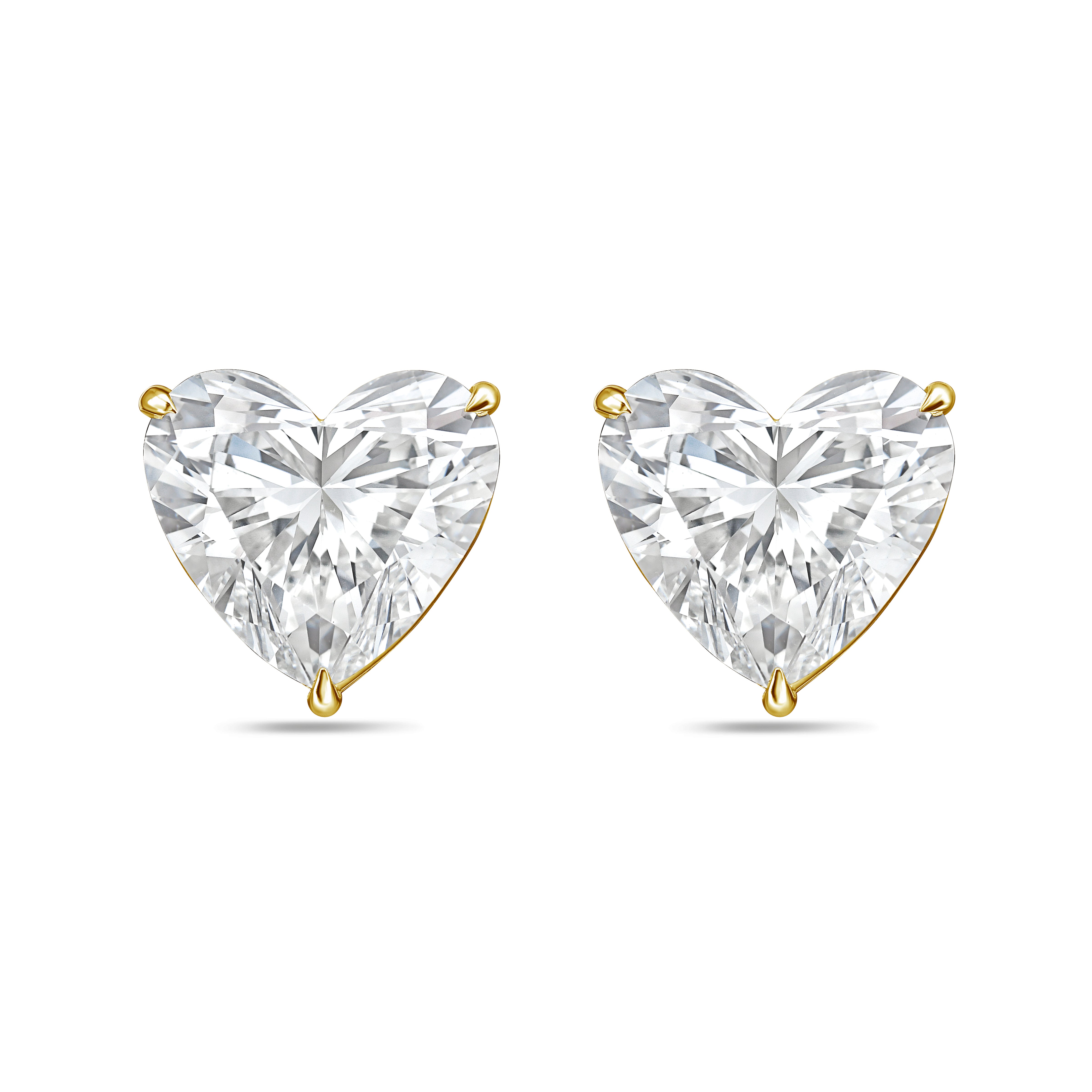 Lab Grown Heart Diamond Studs
