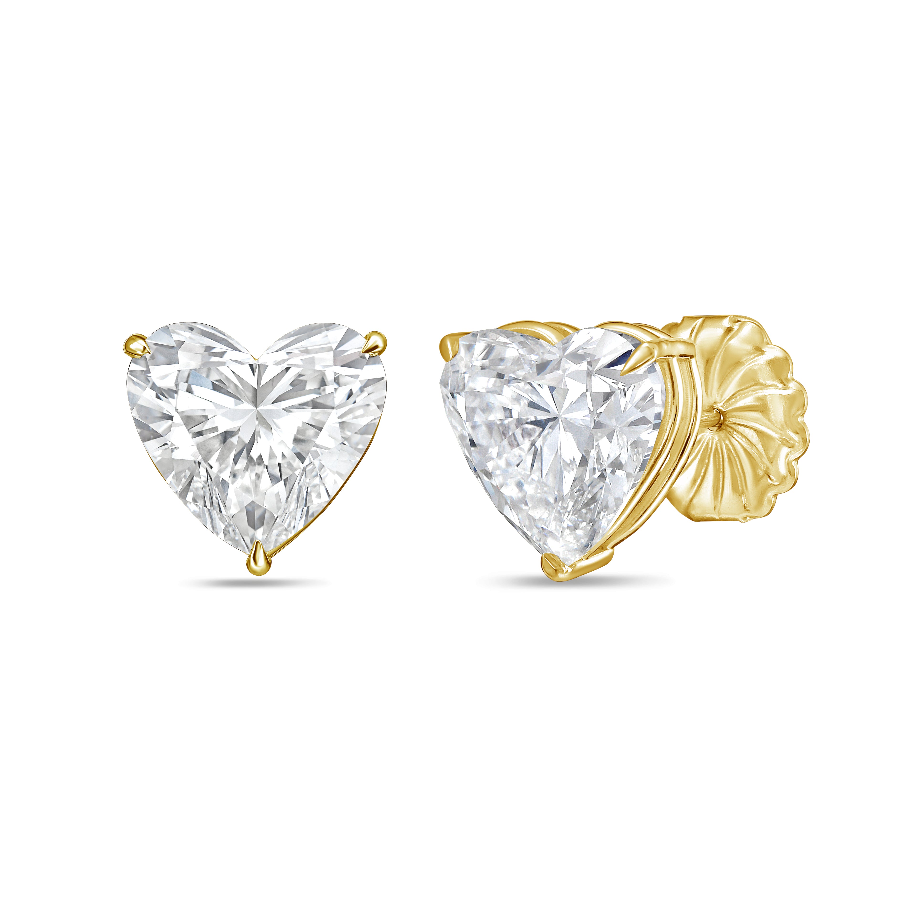 Lab Grown Heart Diamond Studs