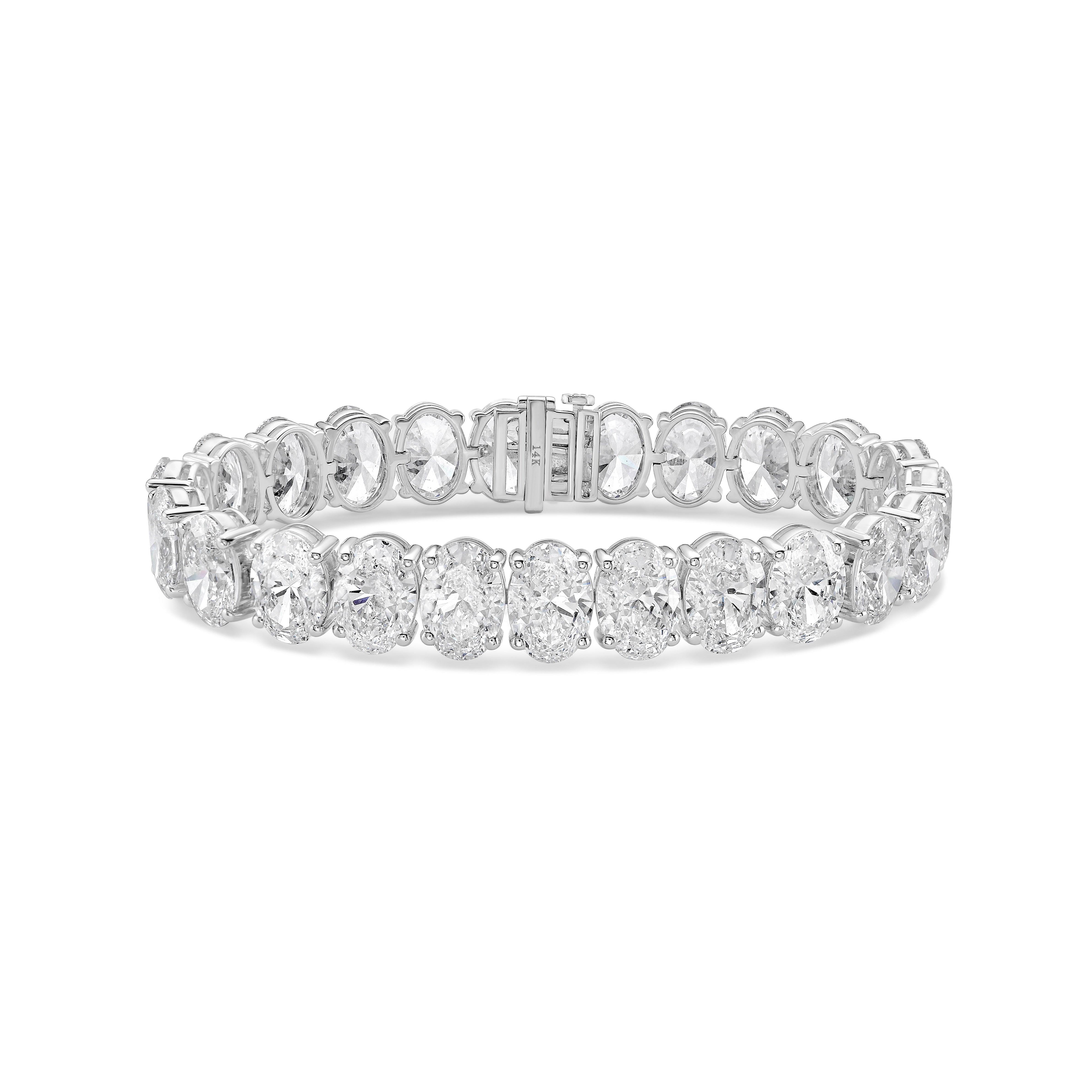 Oval Lab Grown Diamond Tennis Bracelet