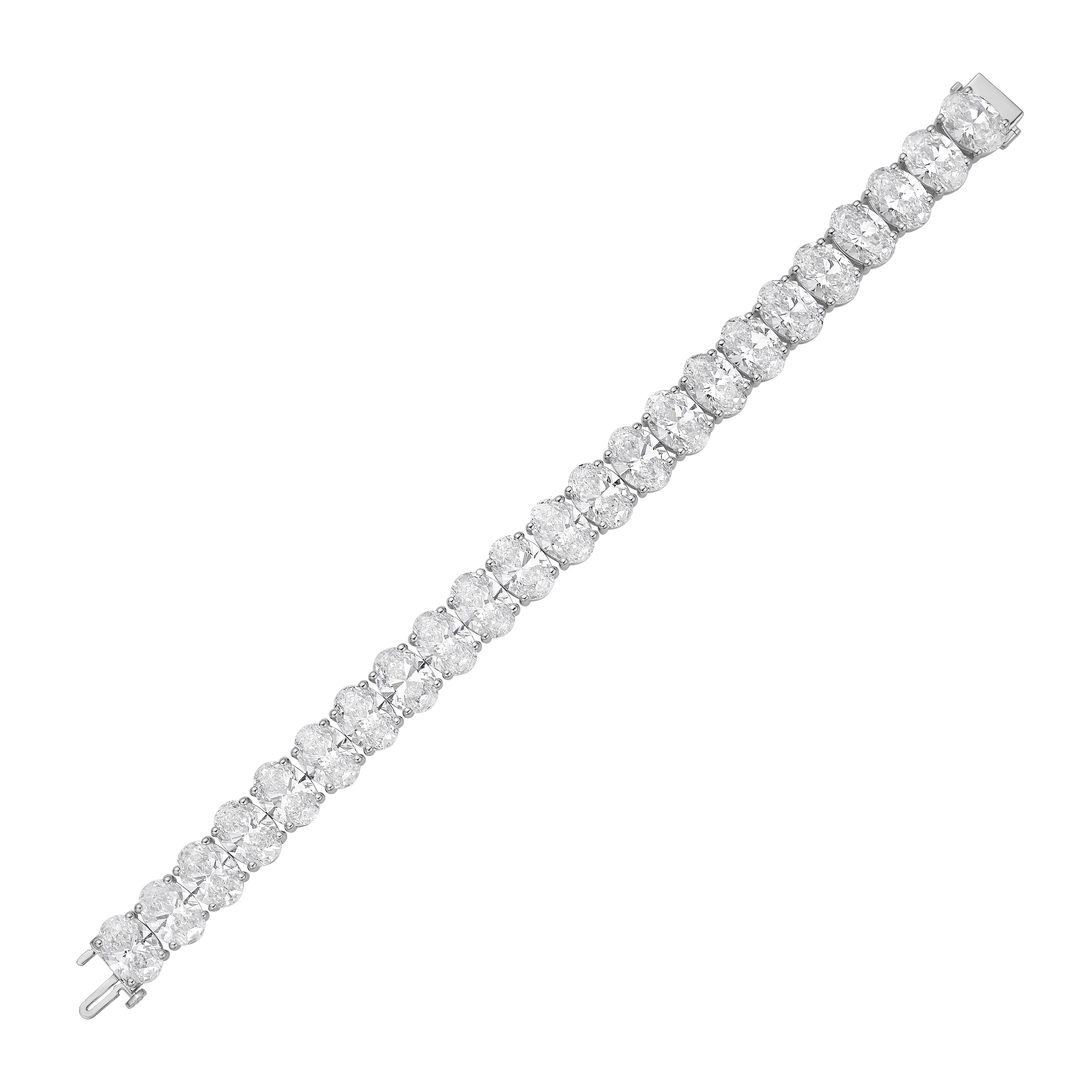 Oval Lab Grown Diamond Tennis Bracelet