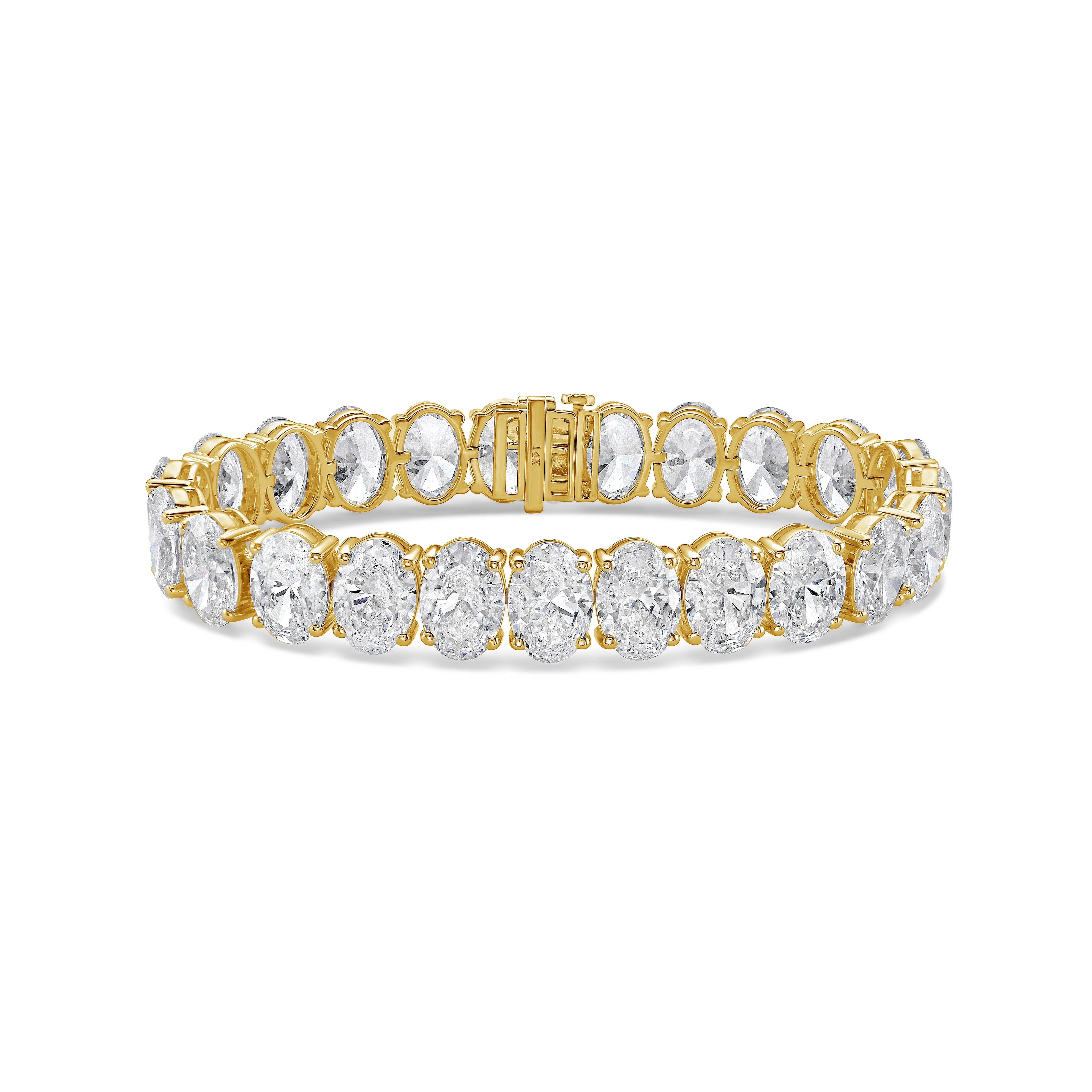 Oval Lab Grown Diamond Tennis Bracelet