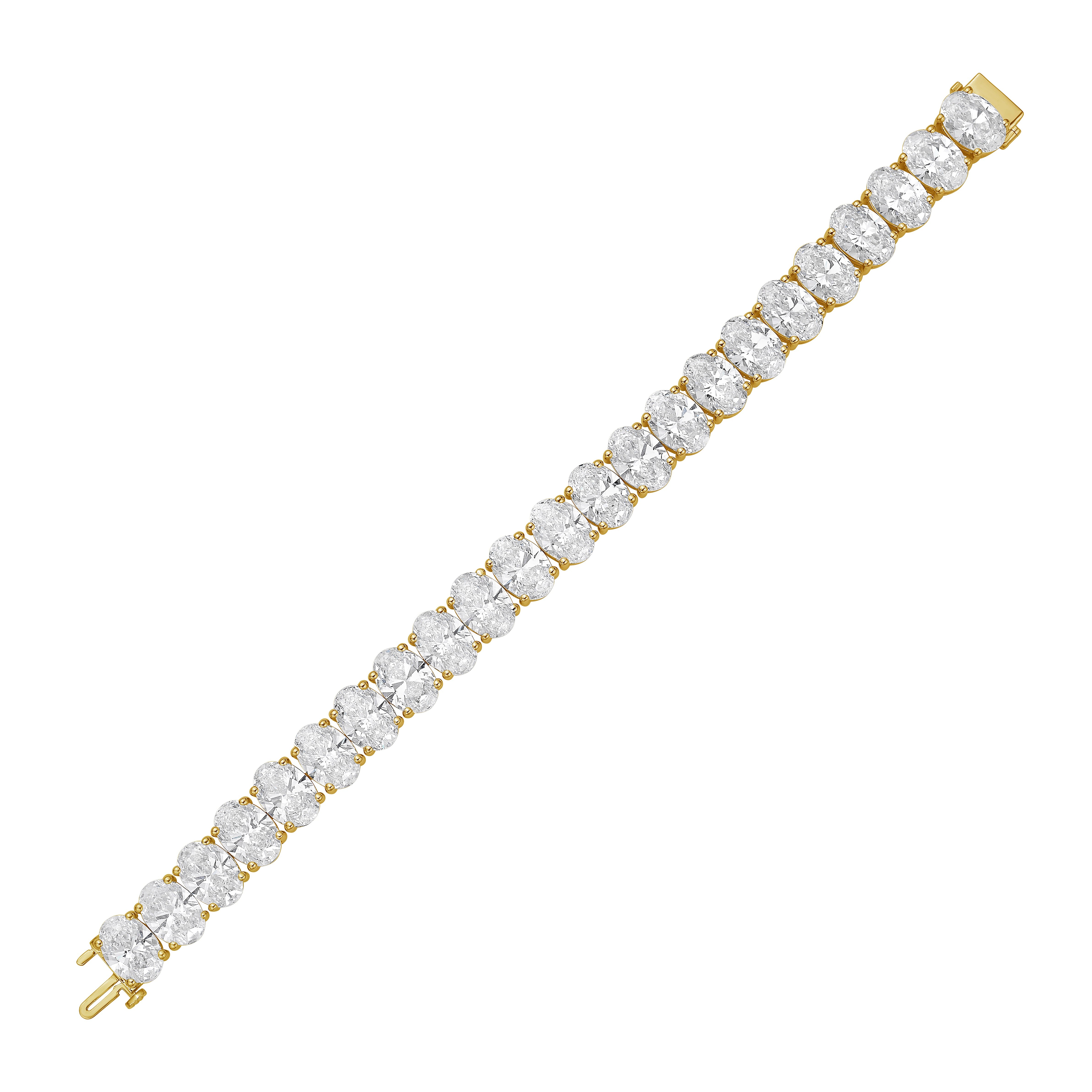 Oval Lab Grown Diamond Tennis Bracelet