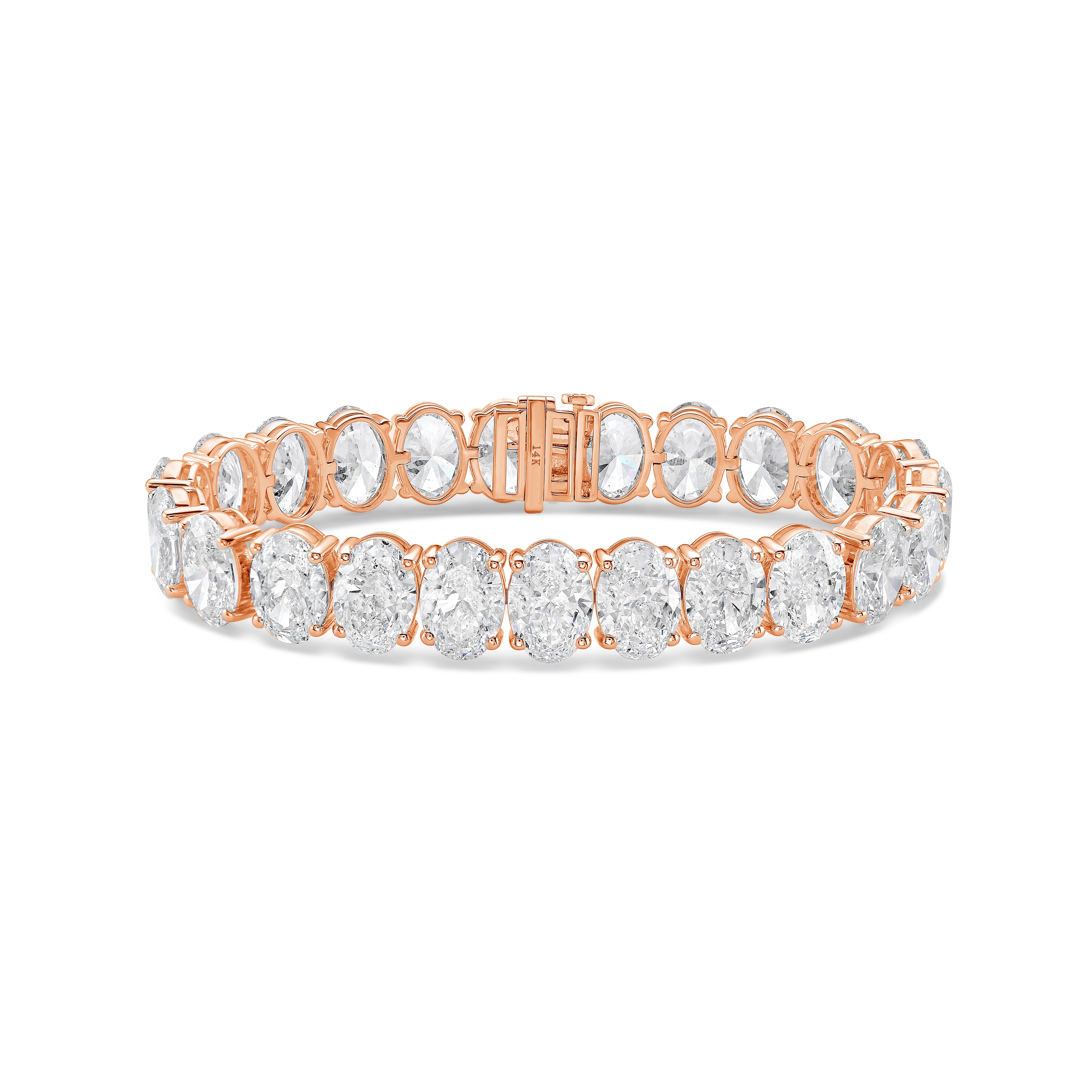 Oval Lab Grown Diamond Tennis Bracelet