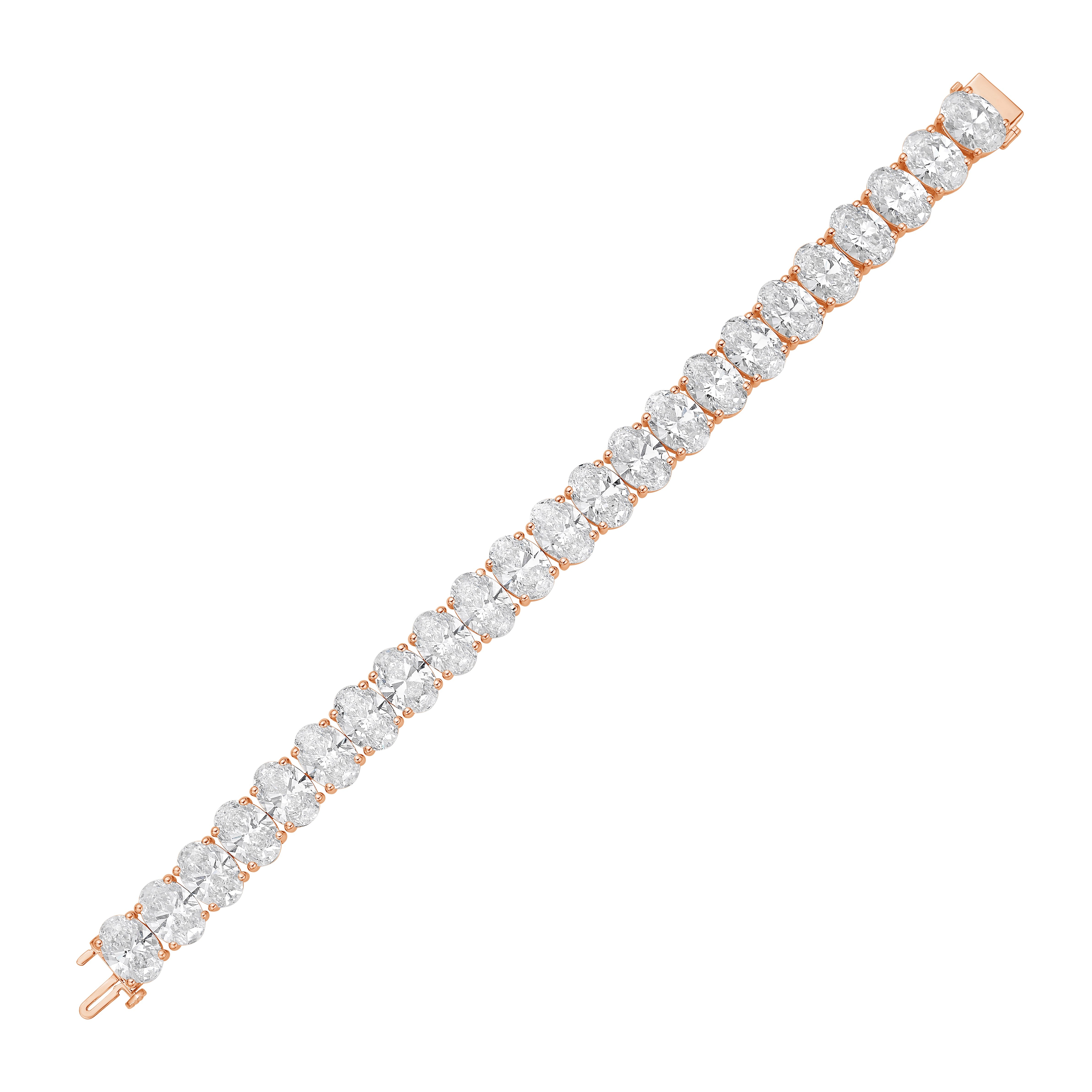 Oval Lab Grown Diamond Tennis Bracelet