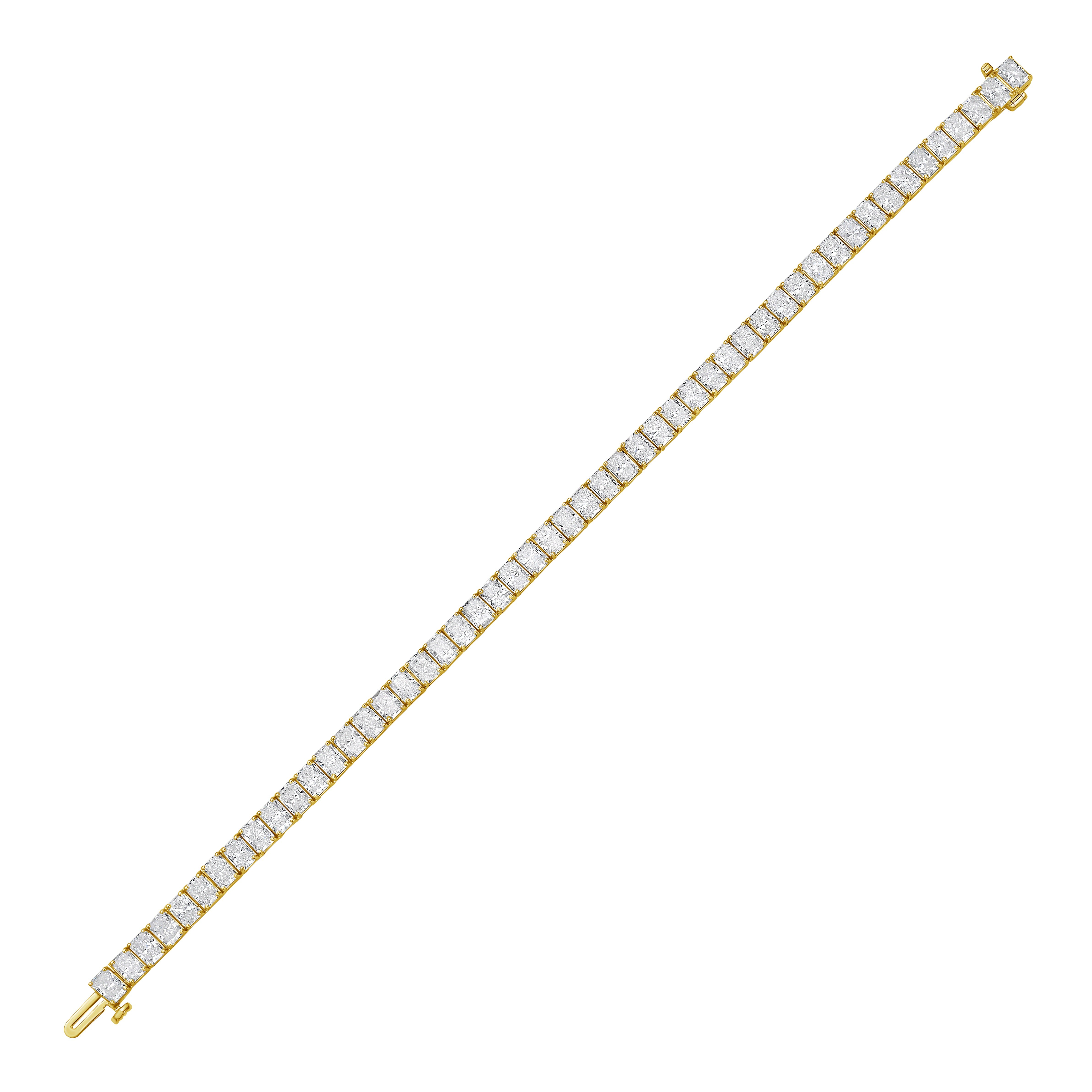 Lab Grown Radiant Cut Diamond Tennis Bracelet
