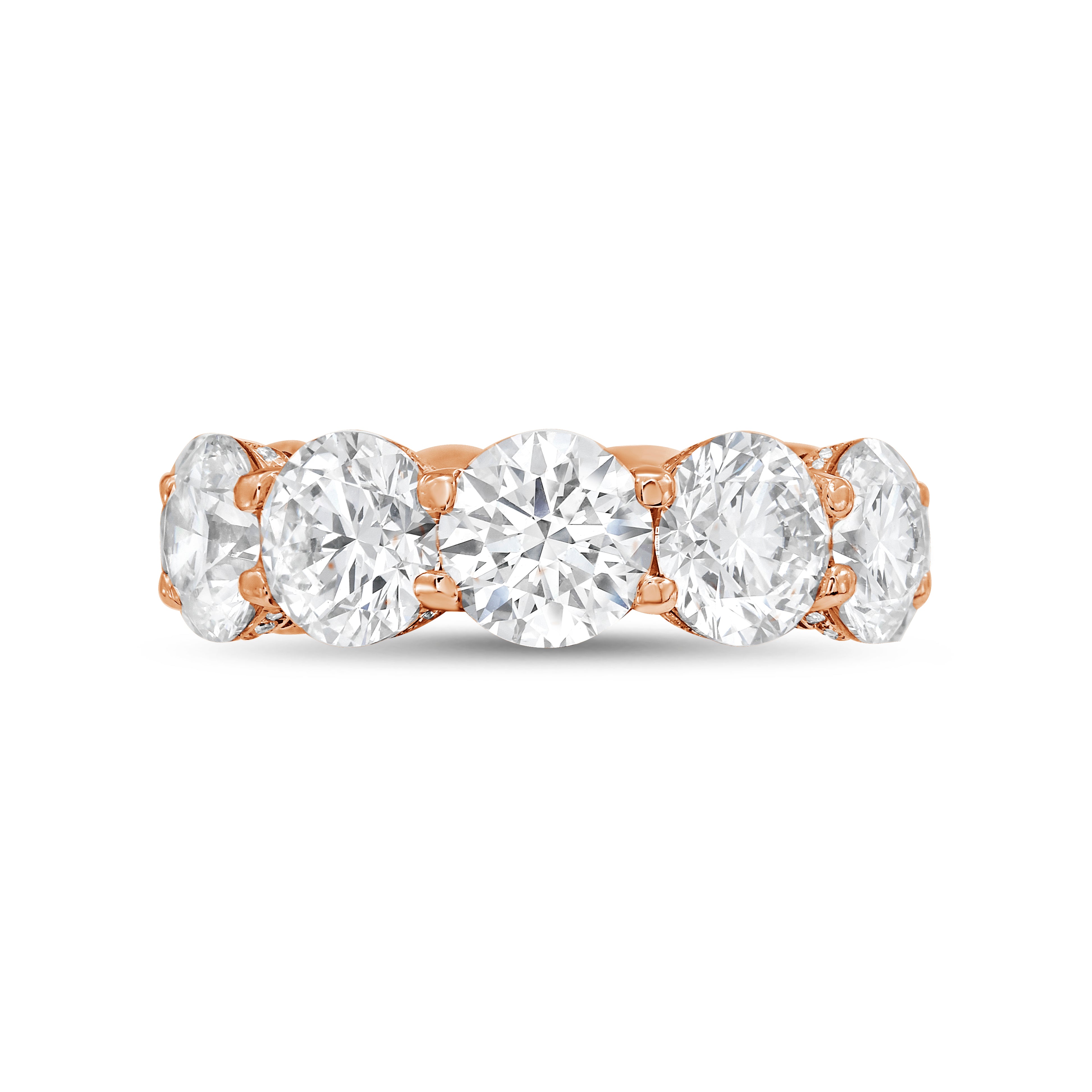 Lab Grown Round Eternity Band With Micro Pavé Side