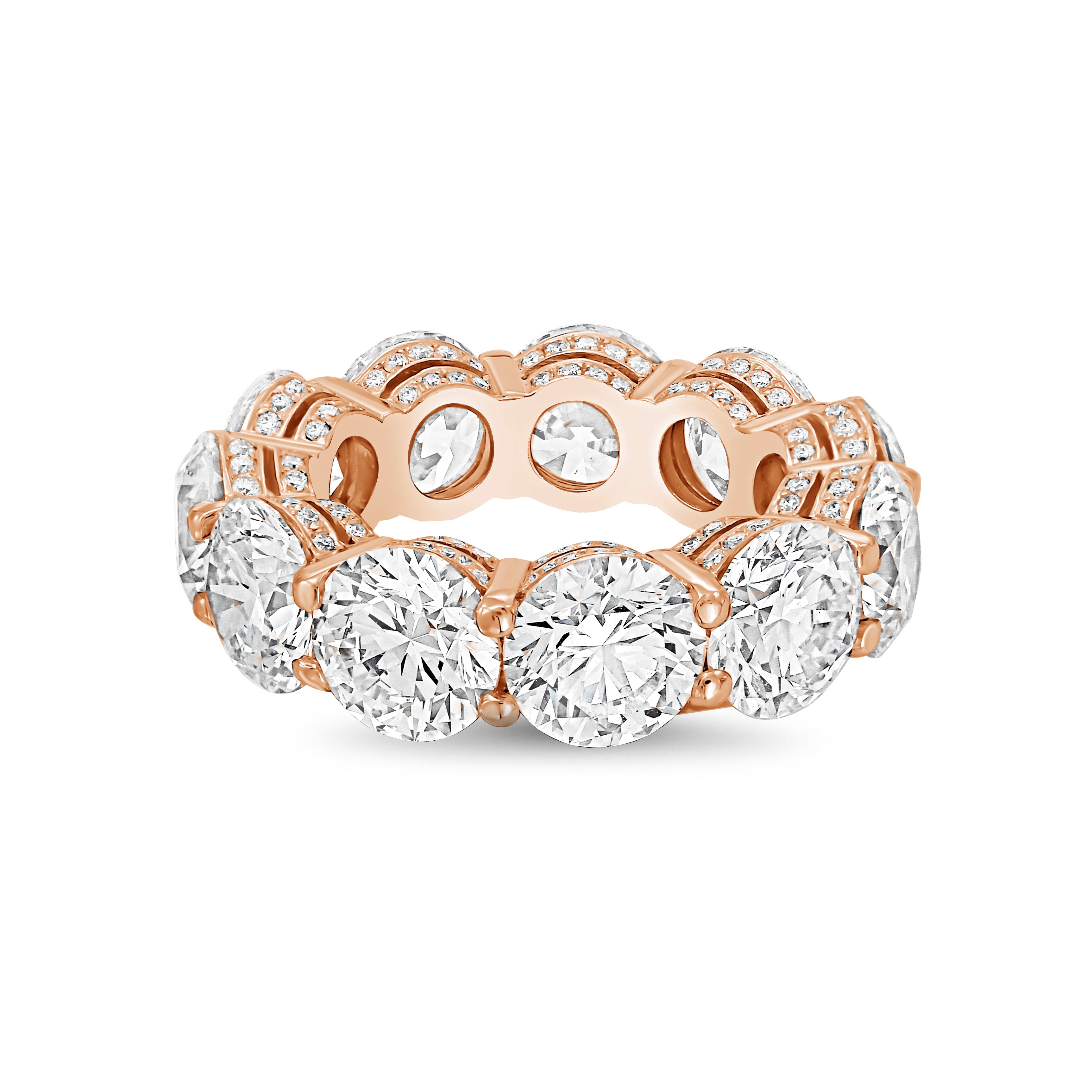 Lab Grown Round Eternity Band With Micro Pavé Side