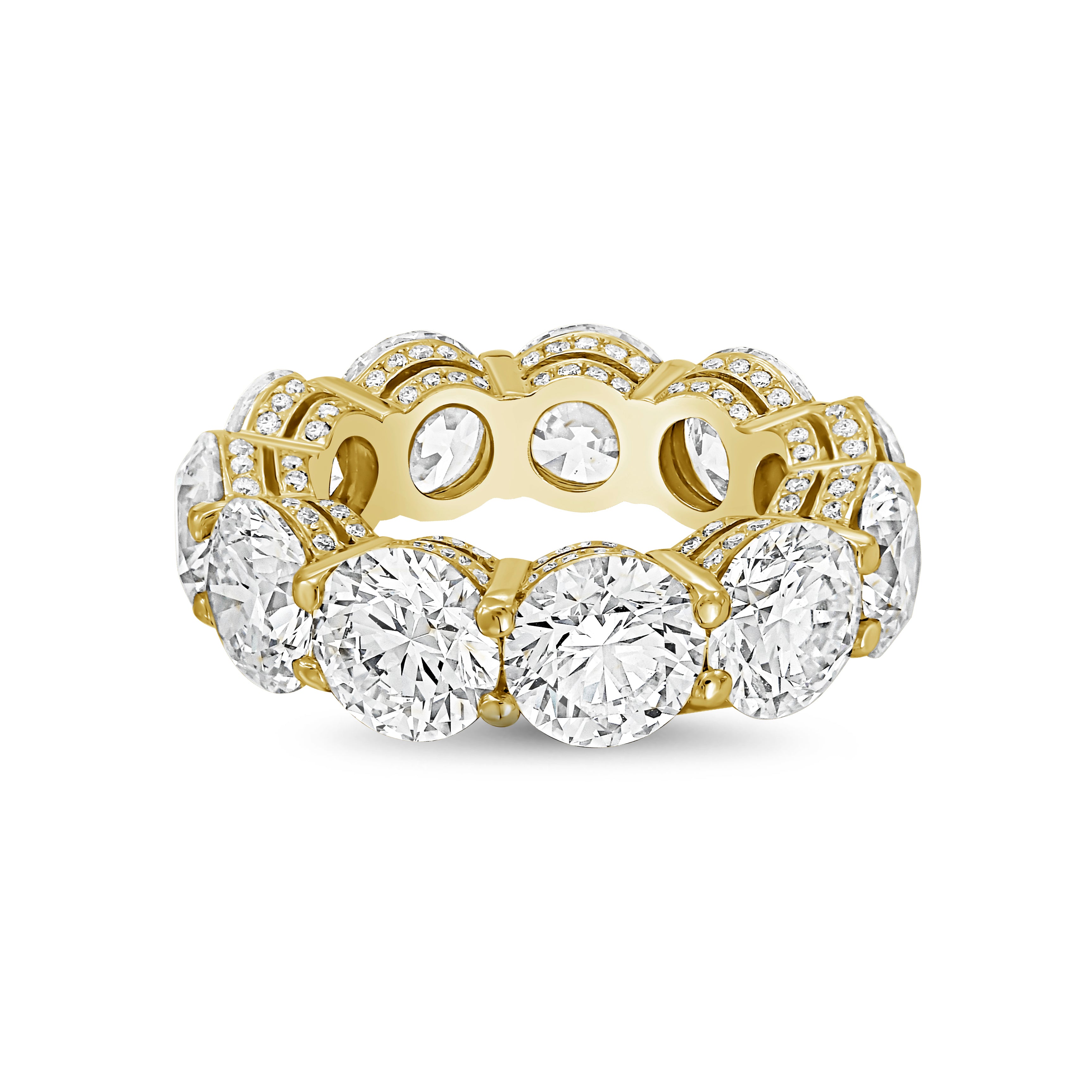 Lab Grown Round Eternity Band With Micro Pavé Side