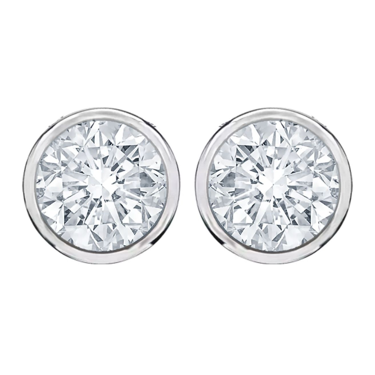 Bezel Diamond Stud Earring