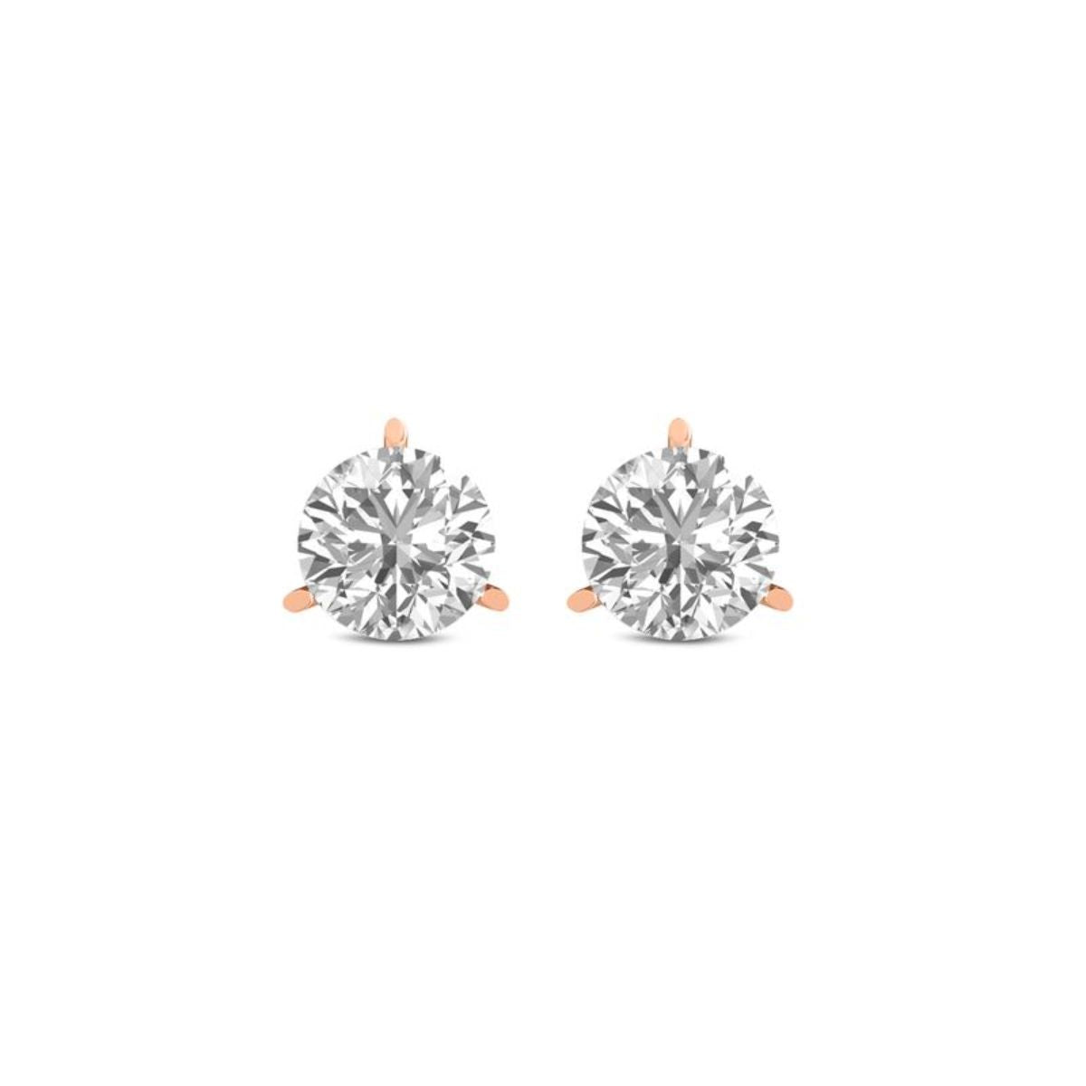 Petite Martini Diamond Stud Earring