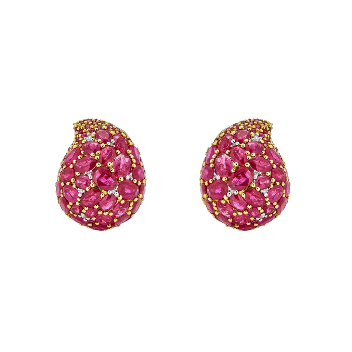 Ruby Puff Tear Stud