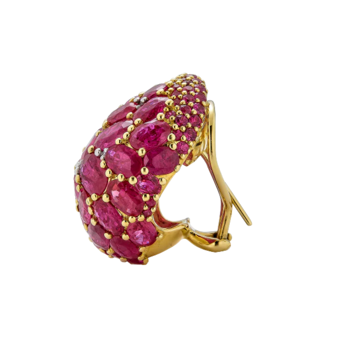 Ruby Puff Tear Stud
