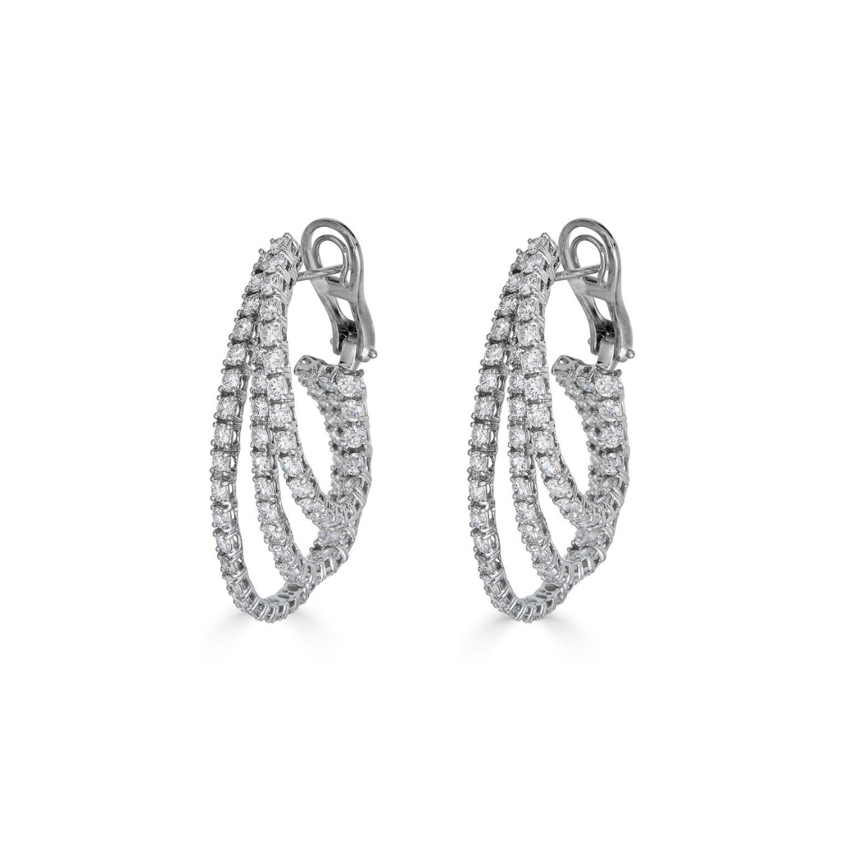 tiffany diamond hoop earrings