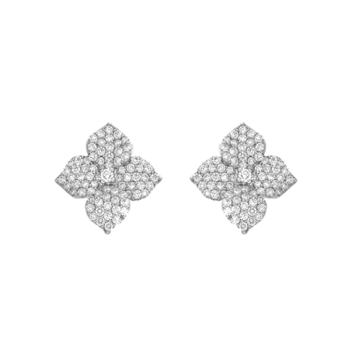 Small Diamond Fleur Earring
