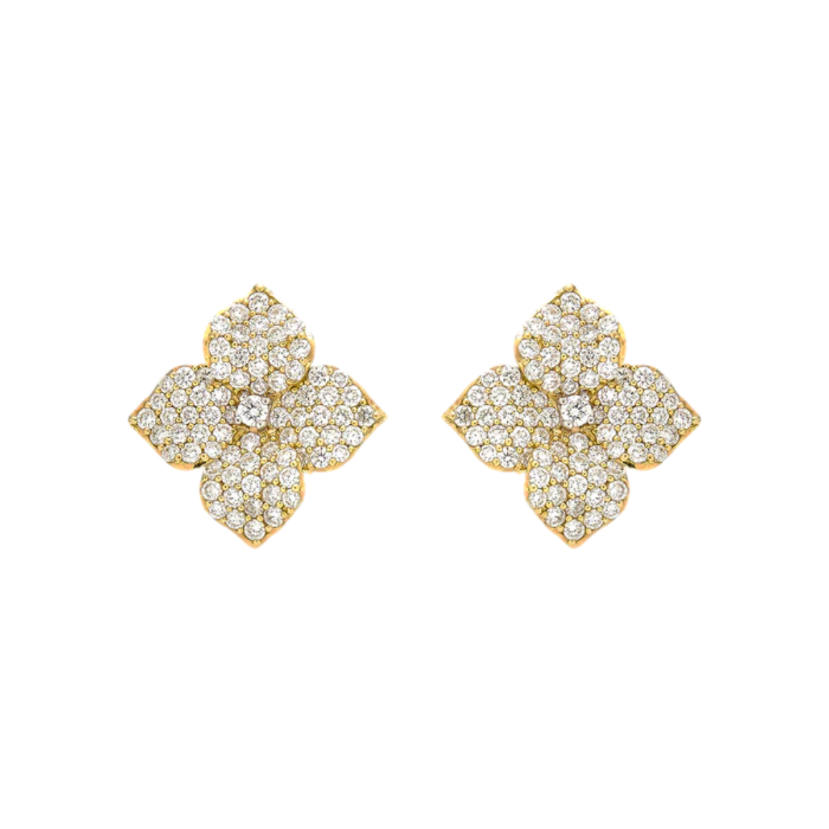 Small Diamond Fleur Earring