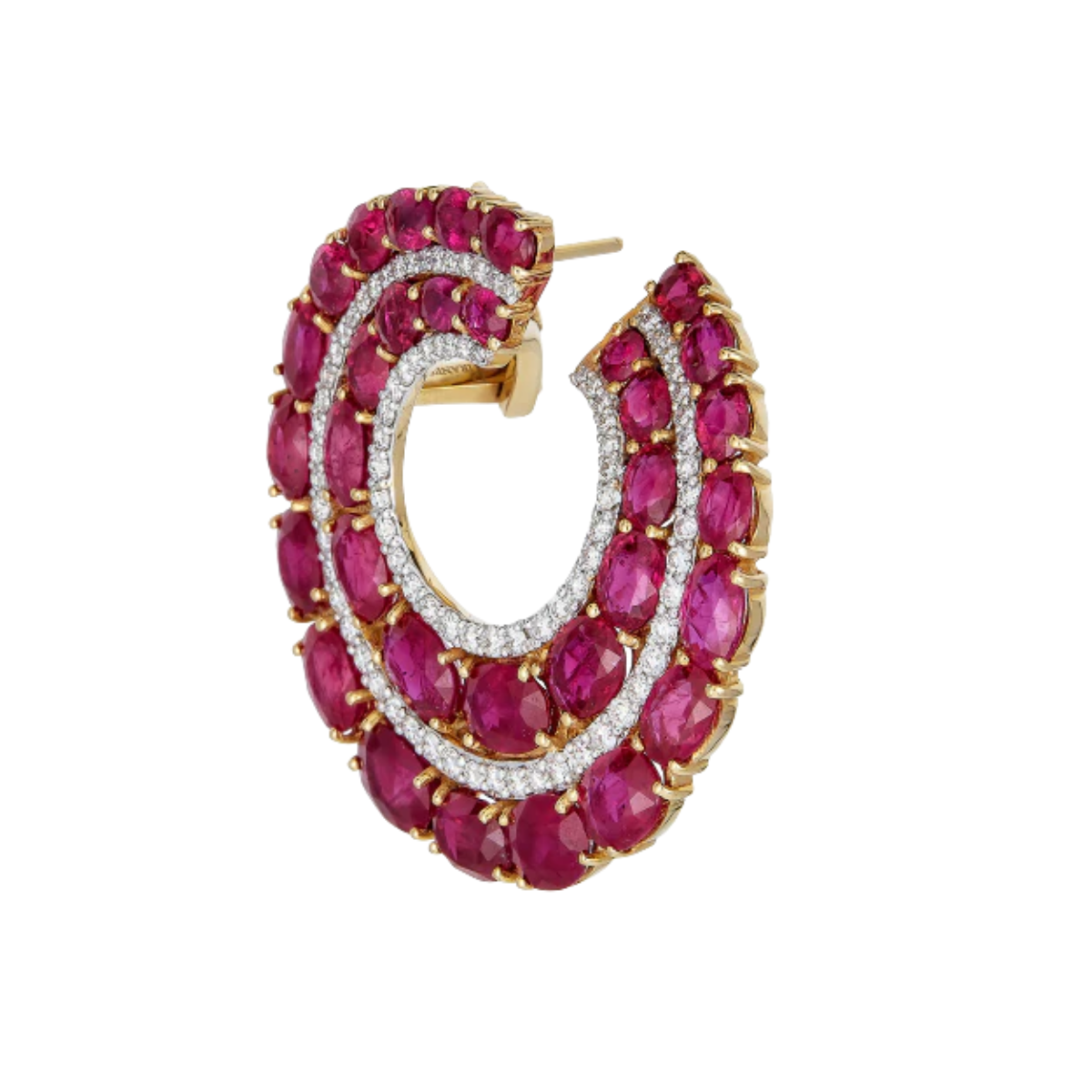 Ruby Fan Earrings