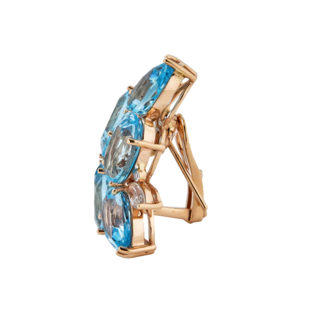 Blue Topaz Cluster Earring