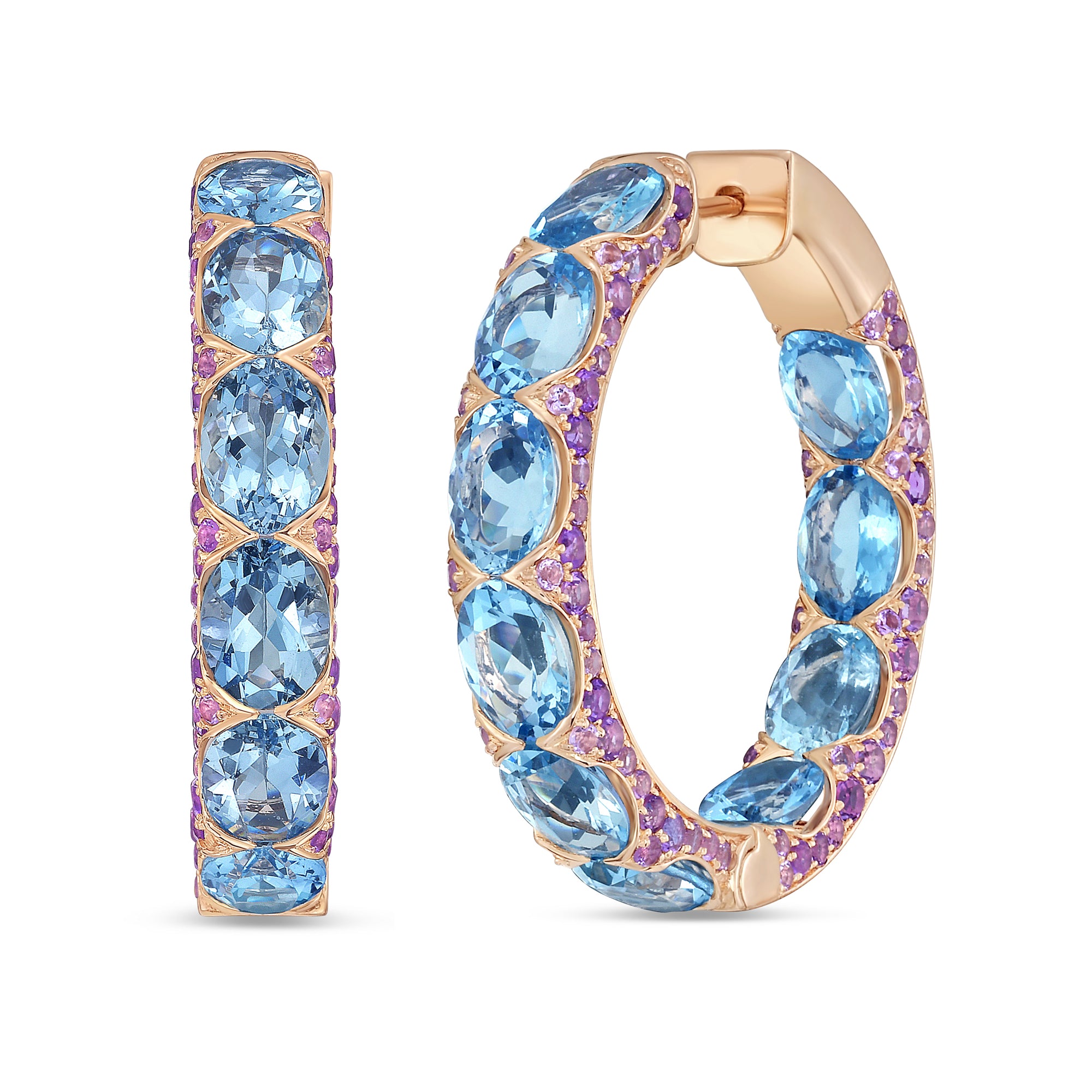 Aquamarine Hoops