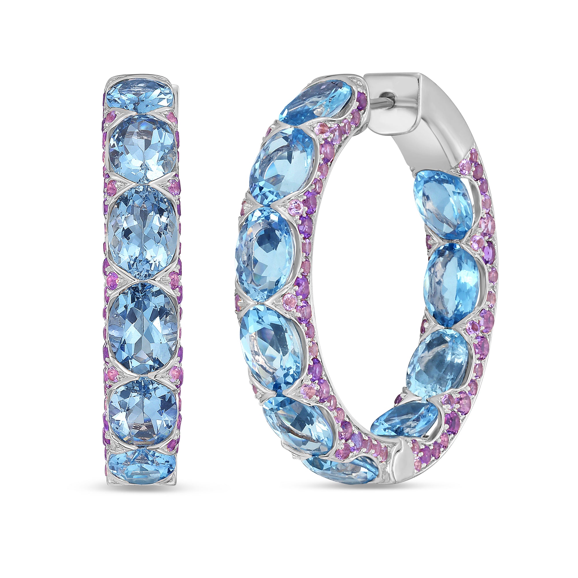 Aquamarine Hoops
