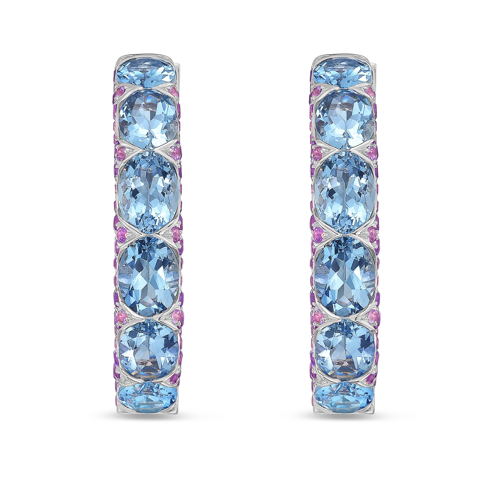 Aquamarine Hoops