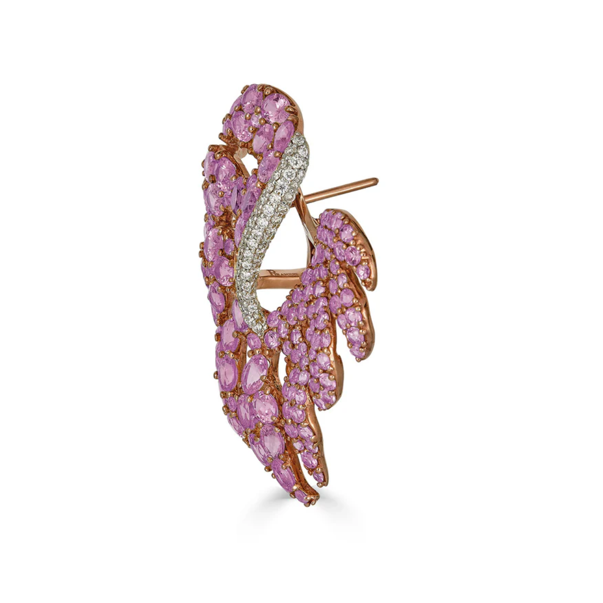 pink sapphire drop earrings