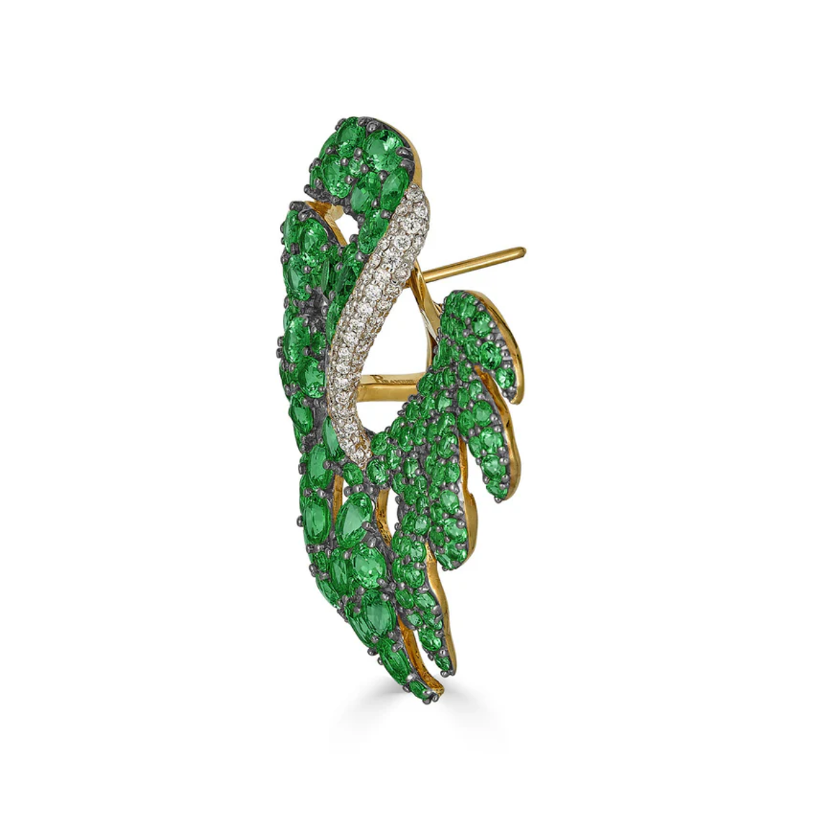 green earrings hoops