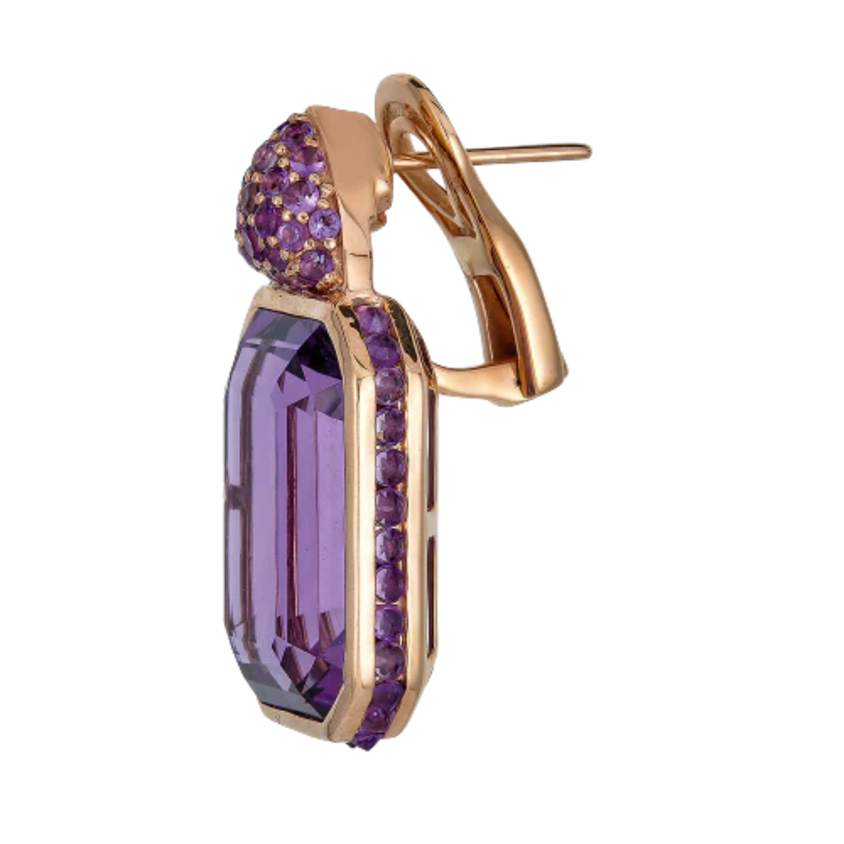 Amethyst REVERSE SET Earring